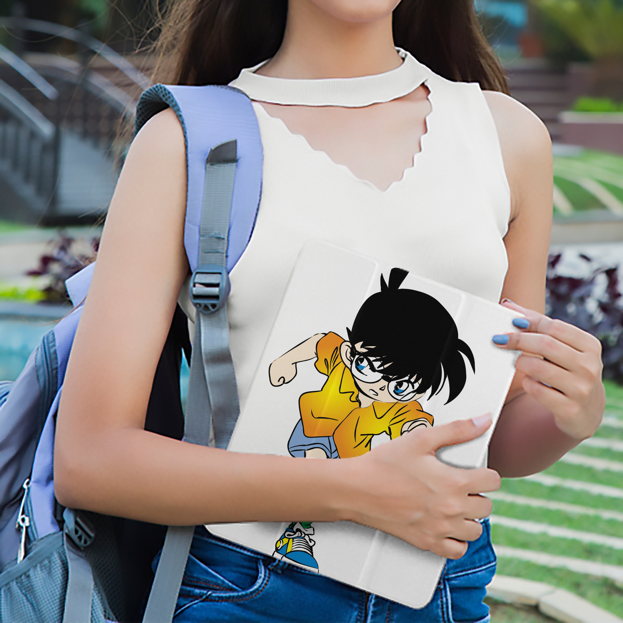 名探偵コナン 江戸川 コナン Detective Conan Conan Edogawa IPad ケース ペン収納付き 三つ折りスタンド PUレザー×シリコン 対応機種9.5/10.5/10.9インチ