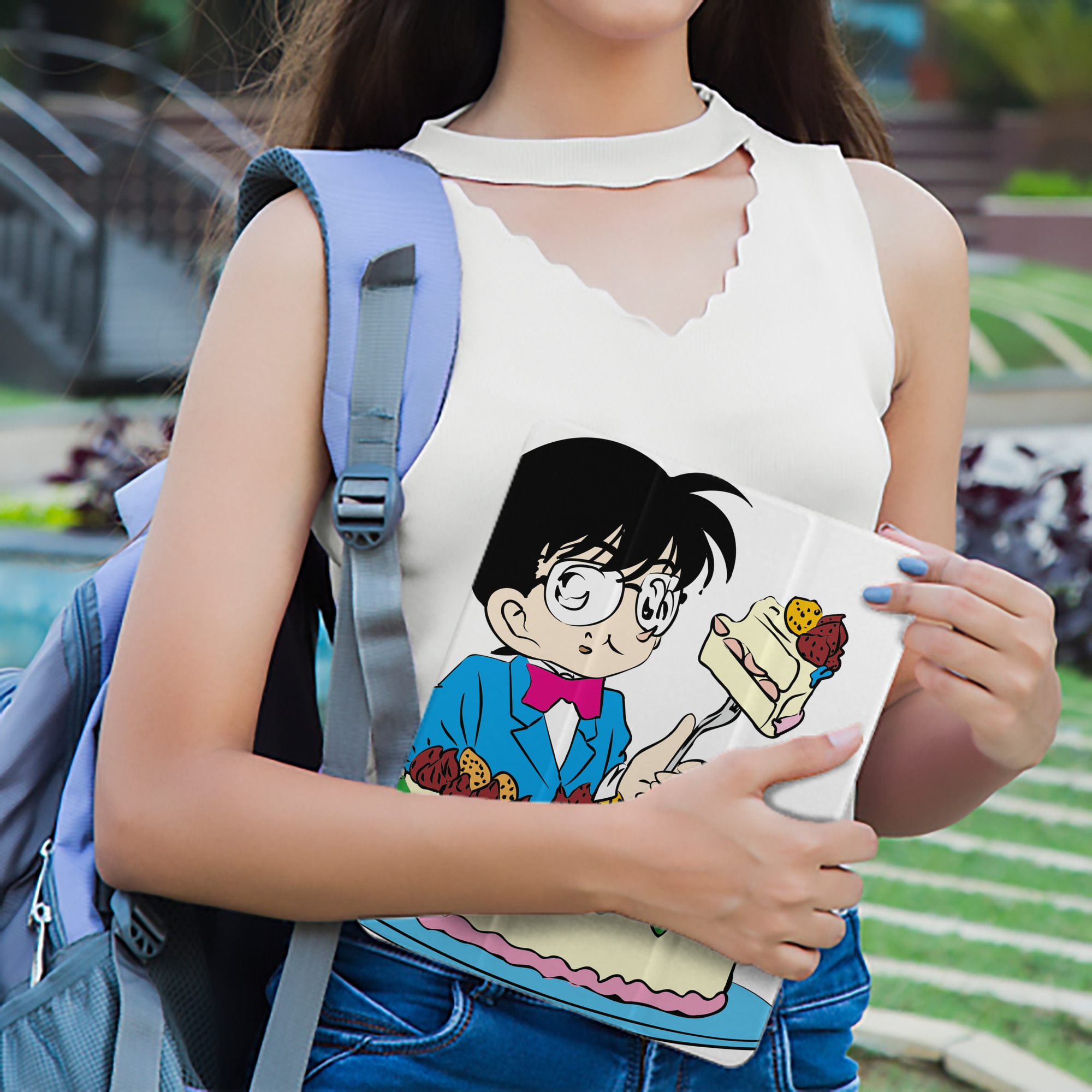 名探偵コナン 江戸川 コナン Detective Conan Conan Edogawa IPad ケース ペン収納付き 三つ折りスタンド PUレザー×シリコン 対応機種9.5/10.5/10.9インチ