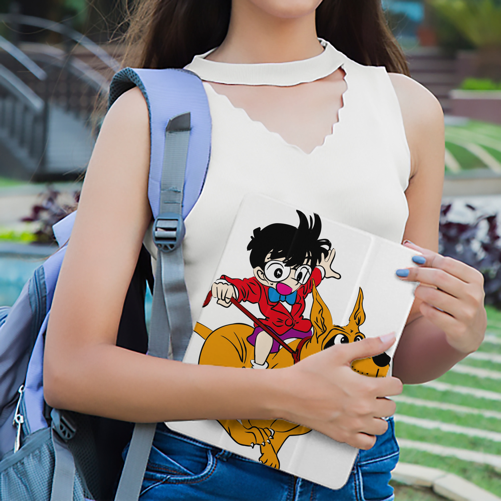 名探偵コナン 江戸川 コナン Detective Conan Conan Edogawa IPad ケース ペン収納付き 三つ折りスタンド PUレザー×シリコン 対応機種9.5/10.5/10.9インチ