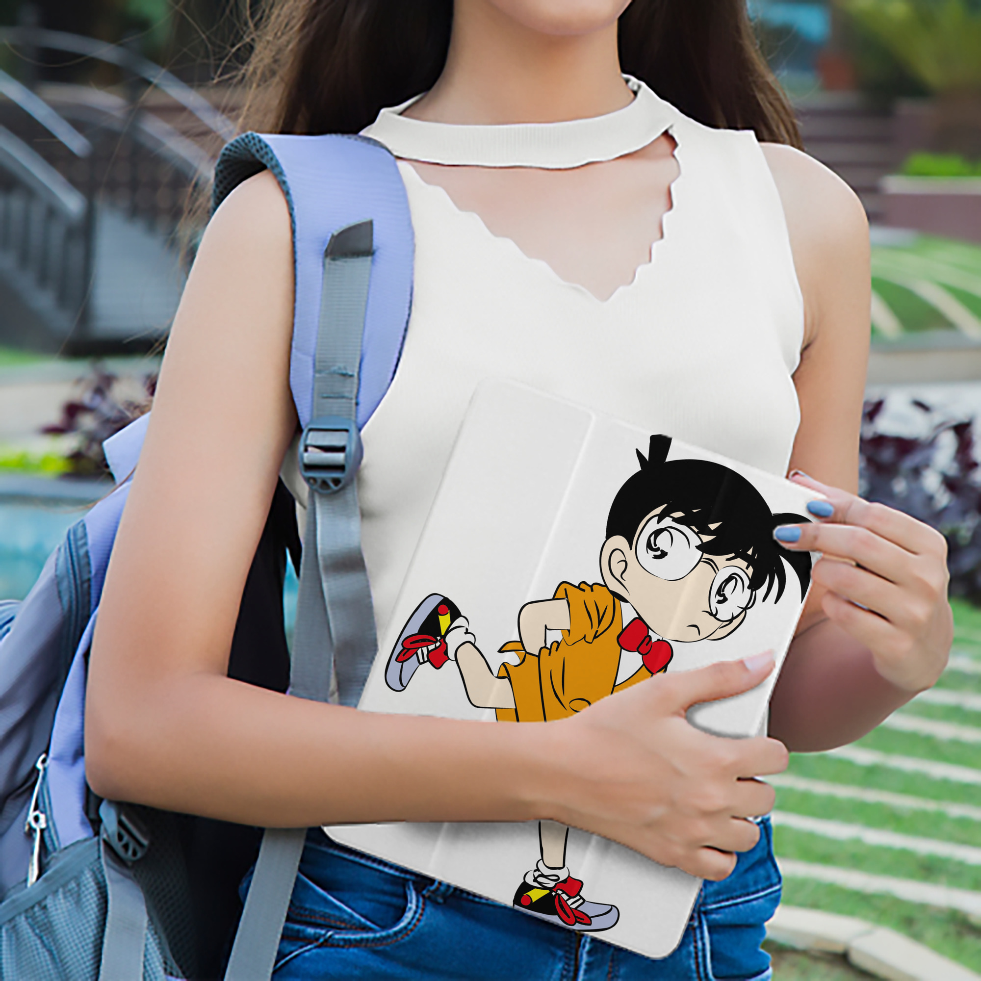 名探偵コナン 江戸川 コナン Detective Conan Conan Edogawa IPad ケース ペン収納付き 三つ折りスタンド PUレザー×シリコン 対応機種9.5/10.5/10.9インチ