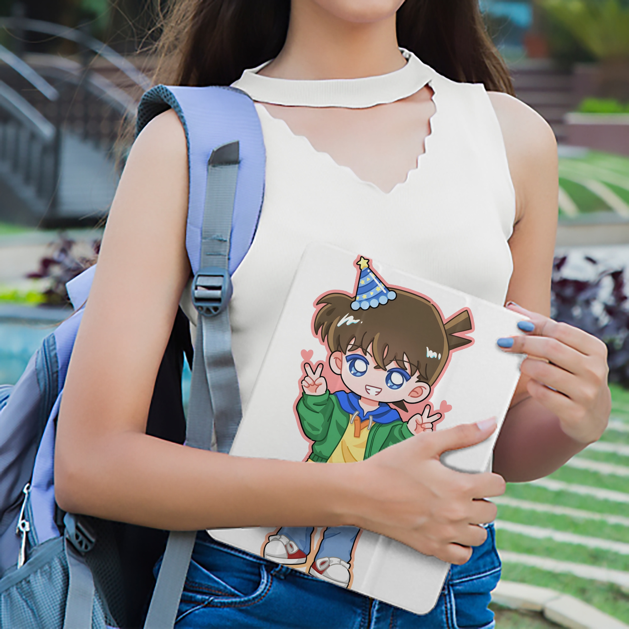 名探偵コナン 江戸川 コナン Detective Conan Conan Edogawa IPad ケース ペン収納付き 三つ折りスタンド PUレザー×シリコン 対応機種9.5/10.5/10.9インチ