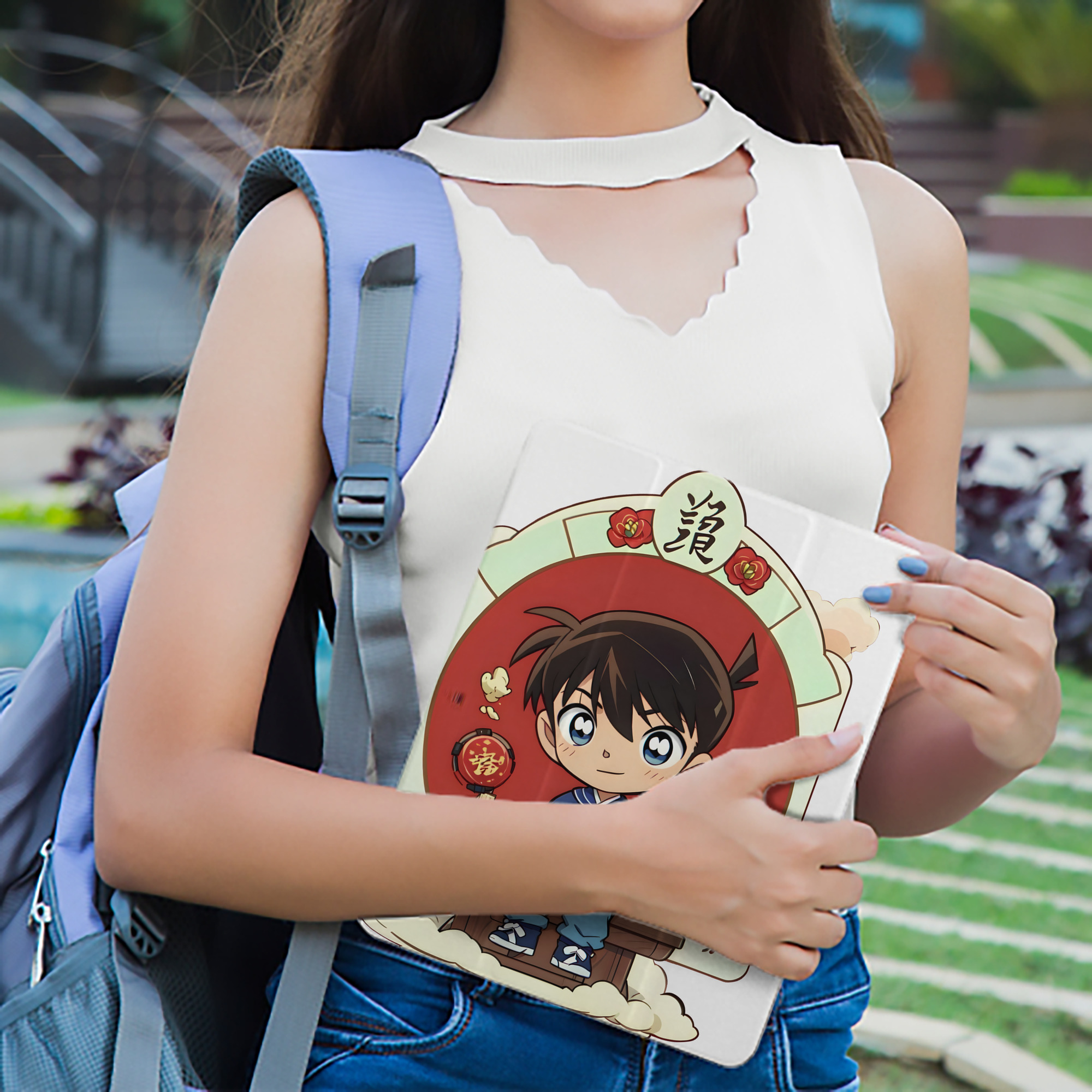 名探偵コナン 江戸川 コナン Detective Conan Conan Edogawa IPad ケース ペン収納付き 三つ折りスタンド PUレザー×シリコン 対応機種9.5/10.5/10.9インチ