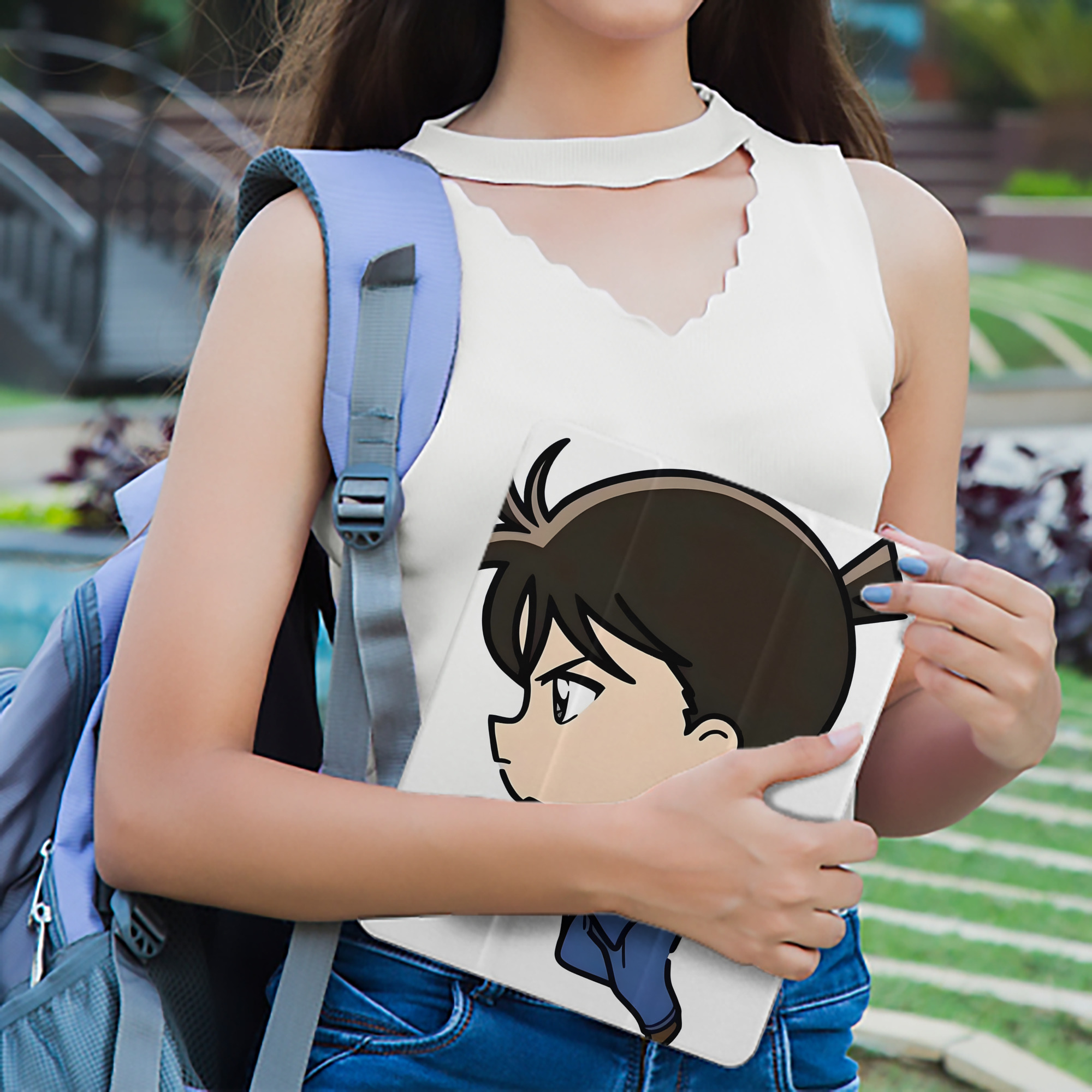 名探偵コナン 江戸川 コナン Detective Conan Conan Edogawa IPad ケース ペン収納付き 三つ折りスタンド PUレザー×シリコン 対応機種9.5/10.5/10.9インチ