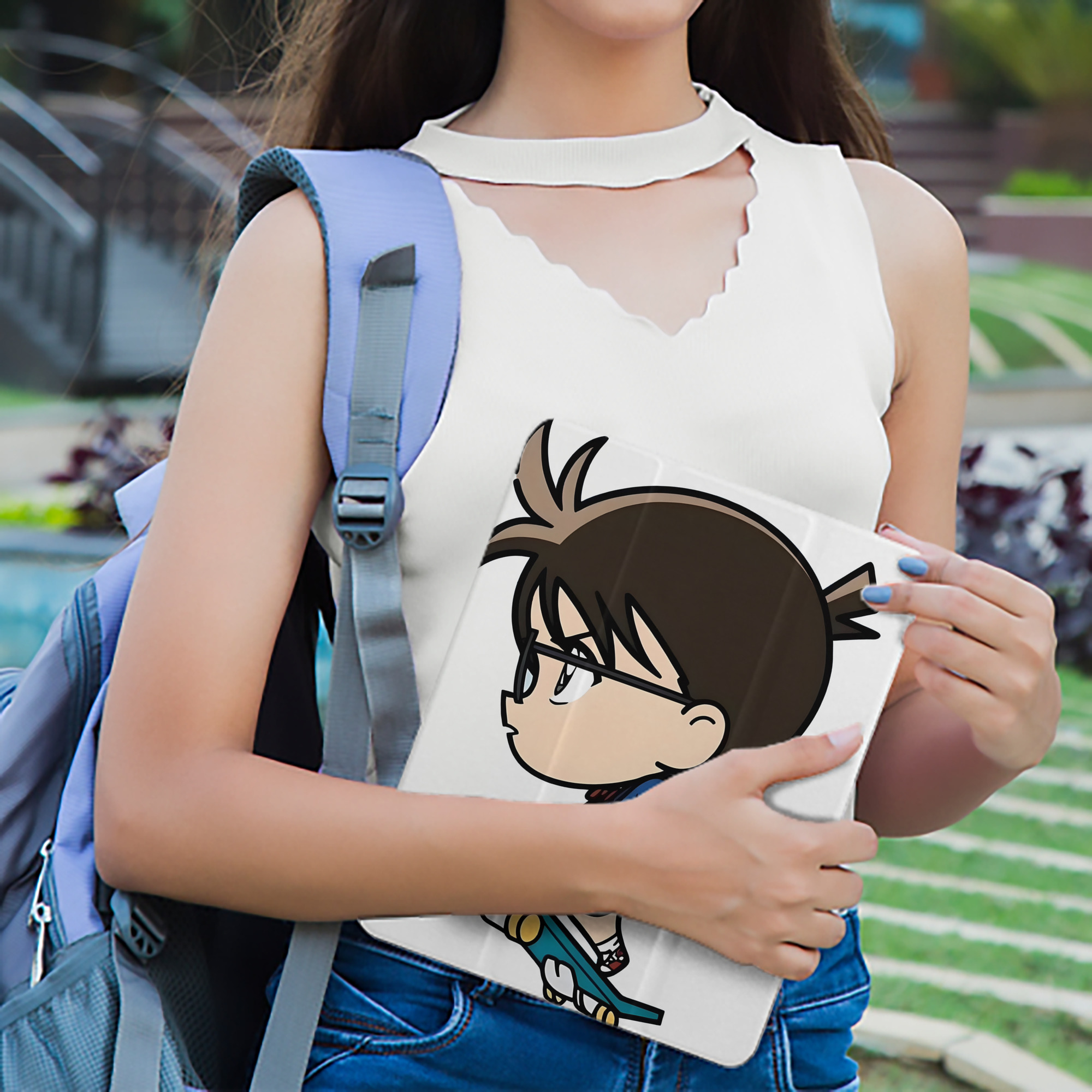 名探偵コナン 江戸川 コナン Detective Conan Conan Edogawa IPad ケース ペン収納付き 三つ折りスタンド PUレザー×シリコン 対応機種9.5/10.5/10.9インチ
