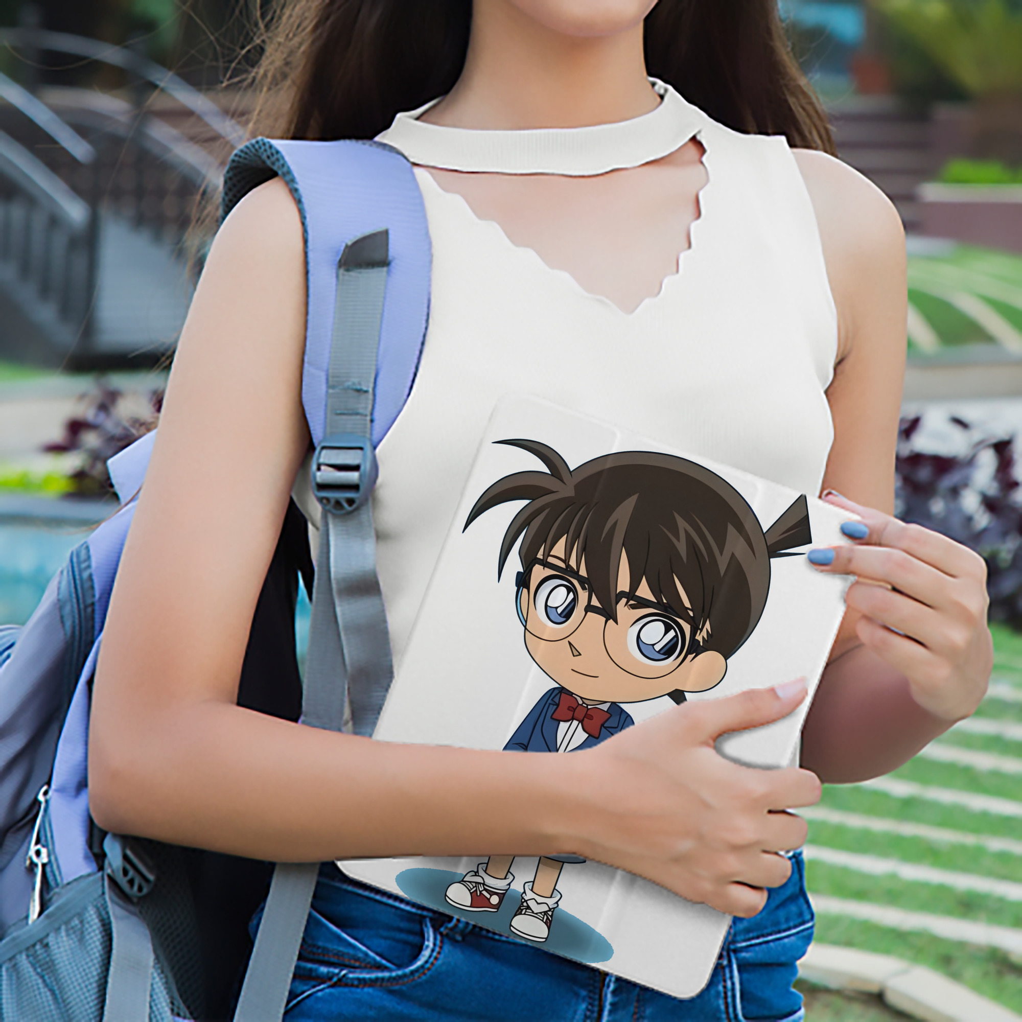 名探偵コナン 江戸川 コナン Detective Conan Conan Edogawa IPad ケース ペン収納付き 三つ折りスタンド PUレザー×シリコン 対応機種9.5/10.5/10.9インチ