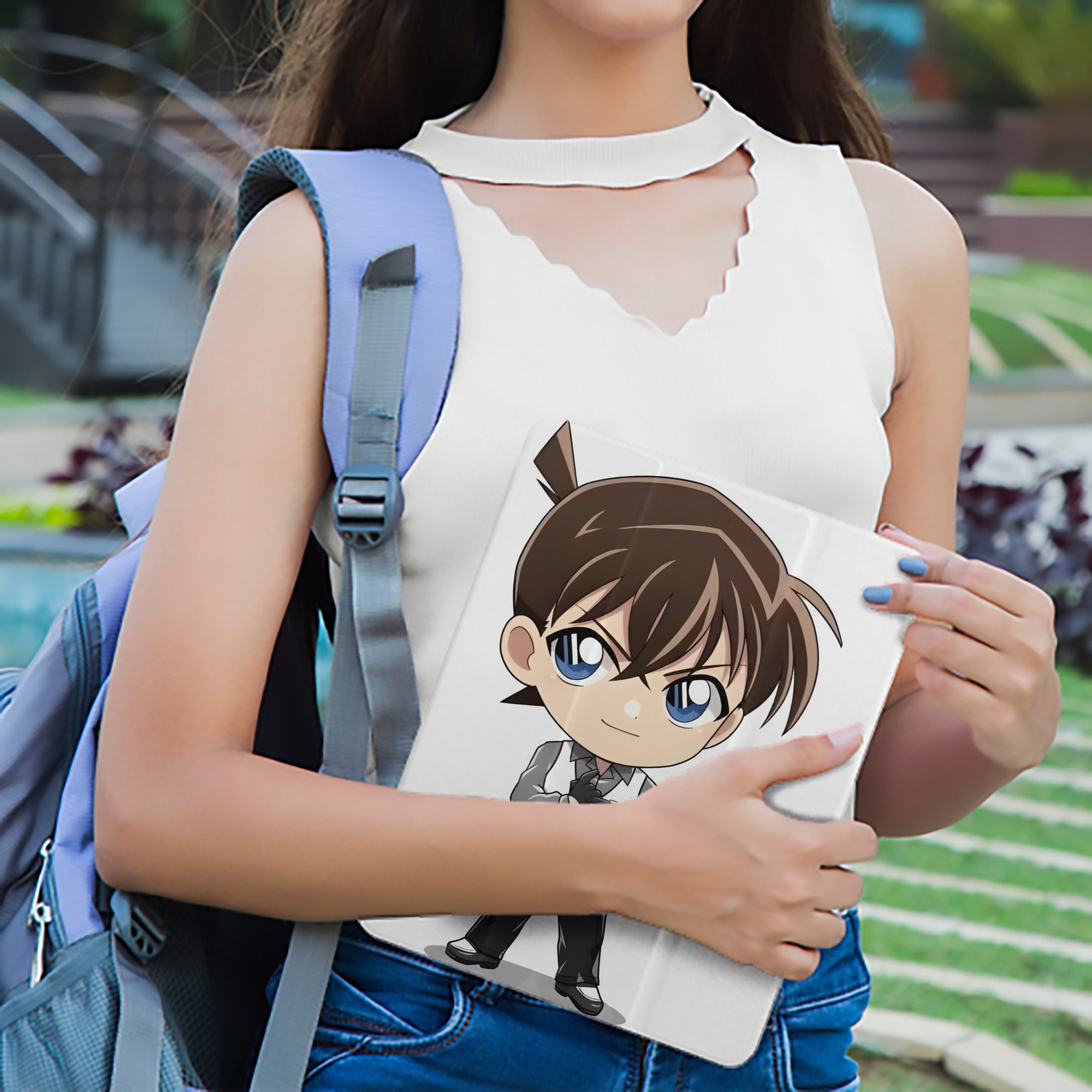 名探偵コナン 江戸川 コナン Detective Conan Conan Edogawa IPad ケース ペン収納付き 三つ折りスタンド PUレザー×シリコン 対応機種9.5/10.5/10.9インチ