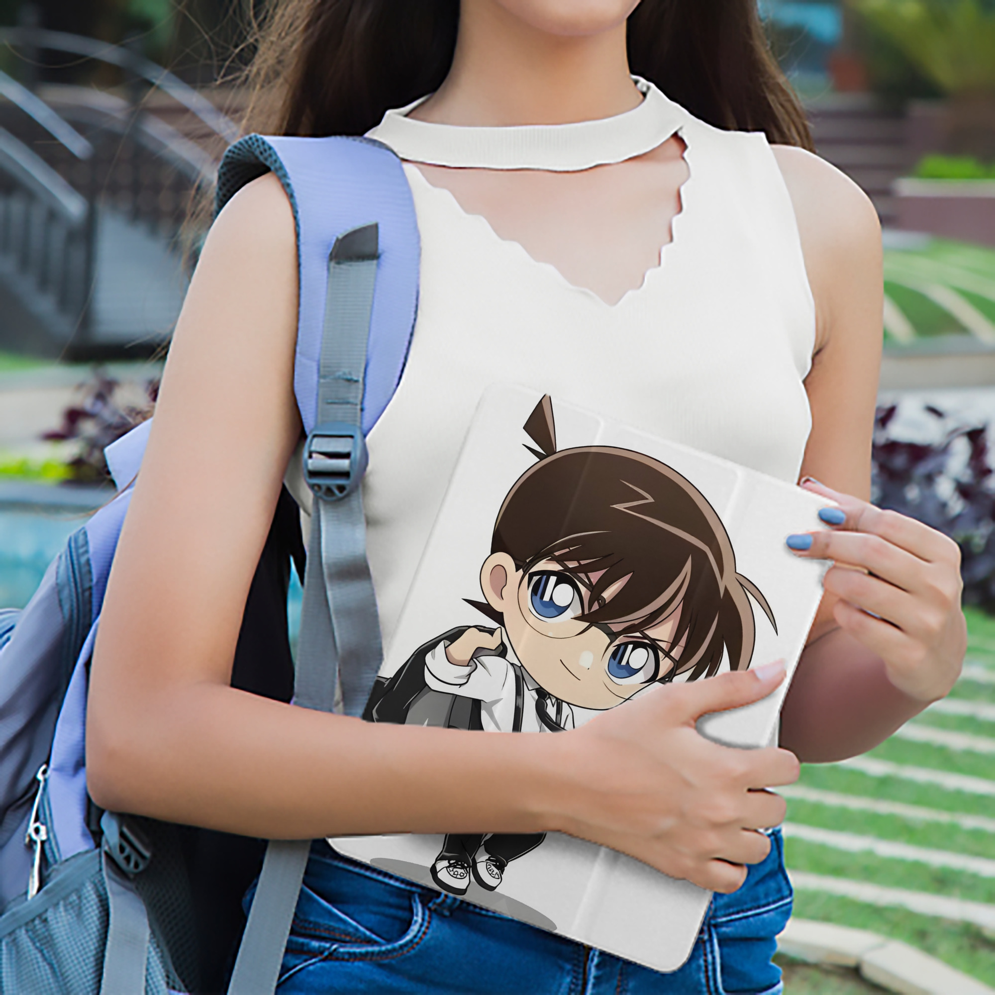 名探偵コナン 江戸川 コナン Detective Conan Conan Edogawa IPad ケース ペン収納付き 三つ折りスタンド PUレザー×シリコン 対応機種9.5/10.5/10.9インチ
