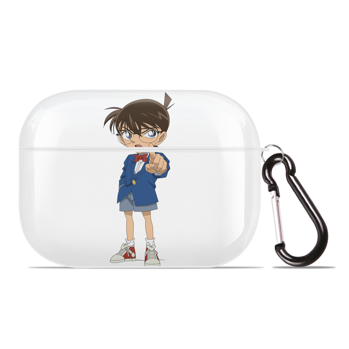 （画像用） 名探偵コナン 江戸川 コナン Detective Conan Conan Edogawa 【AirPods Pro用】ハードシェル保護ケース 耐衝撃・防指紋・カラビナ付き商品仕様