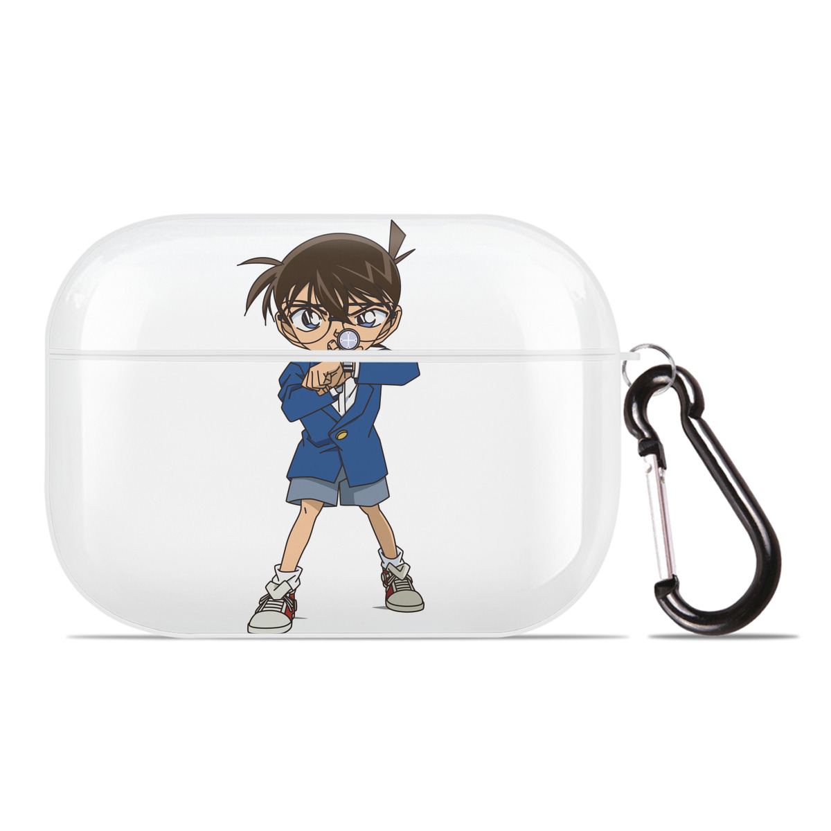 （画像用） 名探偵コナン 江戸川 コナン Detective Conan Conan Edogawa 【AirPods Pro用】ハードシェル保護ケース 耐衝撃・防指紋・カラビナ付き商品仕様