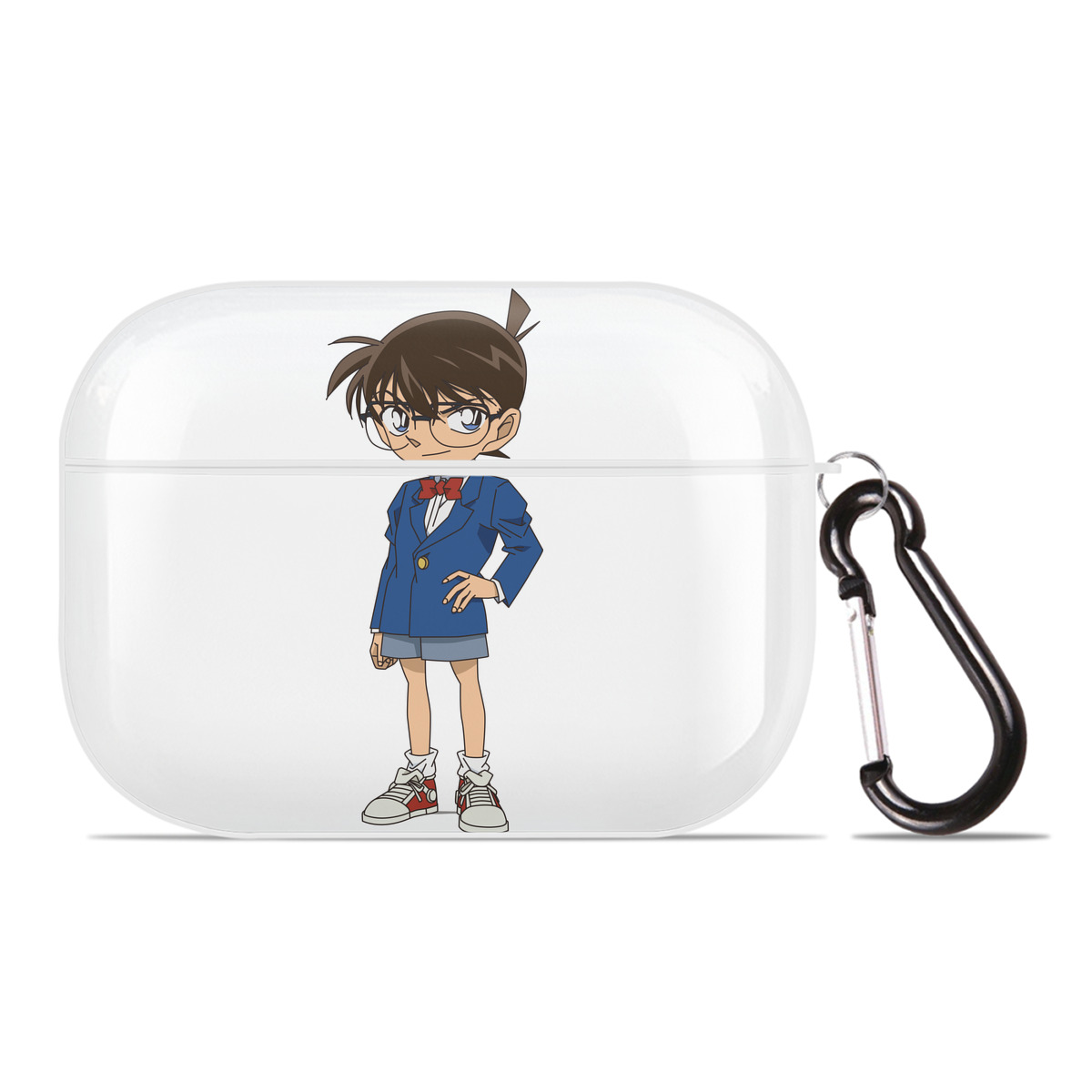 （画像用） 名探偵コナン 江戸川 コナン Detective Conan Conan Edogawa 【AirPods Pro用】ハードシェル保護ケース 耐衝撃・防指紋・カラビナ付き商品仕様