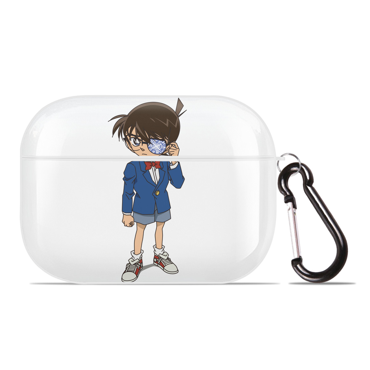 （画像用） 名探偵コナン 江戸川 コナン Detective Conan Conan Edogawa 【AirPods Pro用】ハードシェル保護ケース 耐衝撃・防指紋・カラビナ付き商品仕様