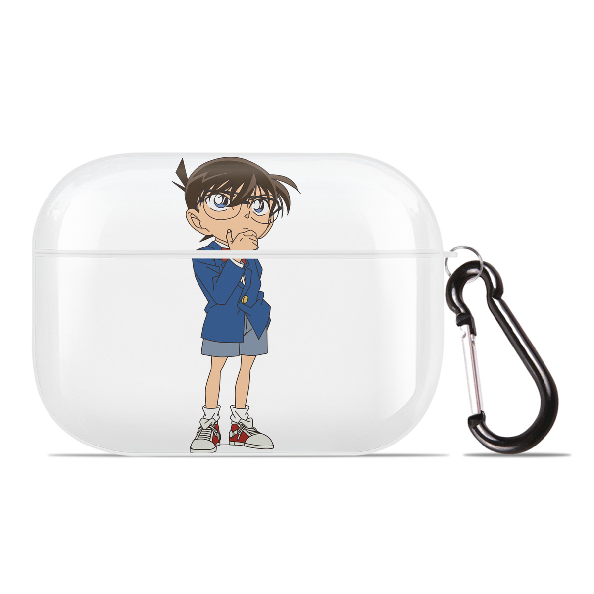 （画像用） 名探偵コナン 江戸川 コナン Detective Conan Conan Edogawa 【AirPods Pro用】ハードシェル保護ケース 耐衝撃・防指紋・カラビナ付き商品仕様