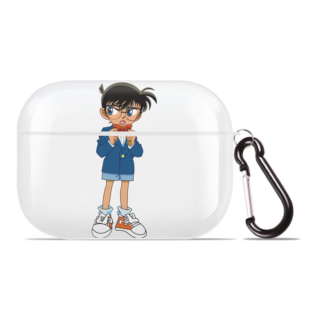 （画像用） 名探偵コナン 江戸川 コナン Detective Conan Conan Edogawa 【AirPods Pro用】ハードシェル保護ケース 耐衝撃・防指紋・カラビナ付き商品仕様