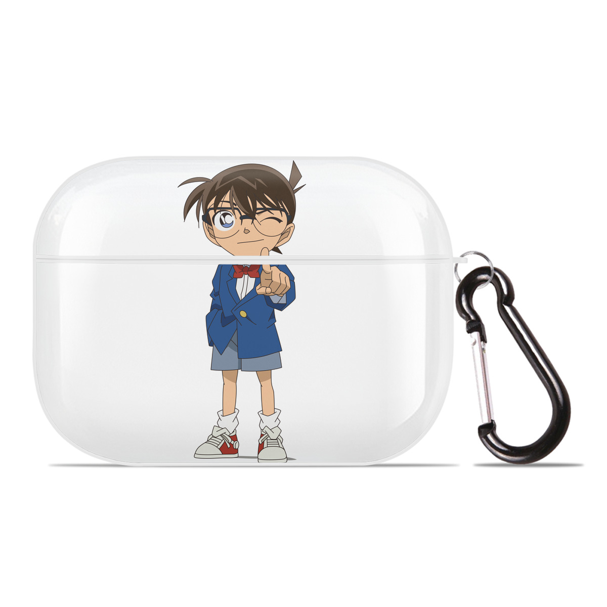 （画像用） 名探偵コナン 江戸川 コナン Detective Conan Conan Edogawa 【AirPods Pro用】ハードシェル保護ケース 耐衝撃・防指紋・カラビナ付き商品仕様