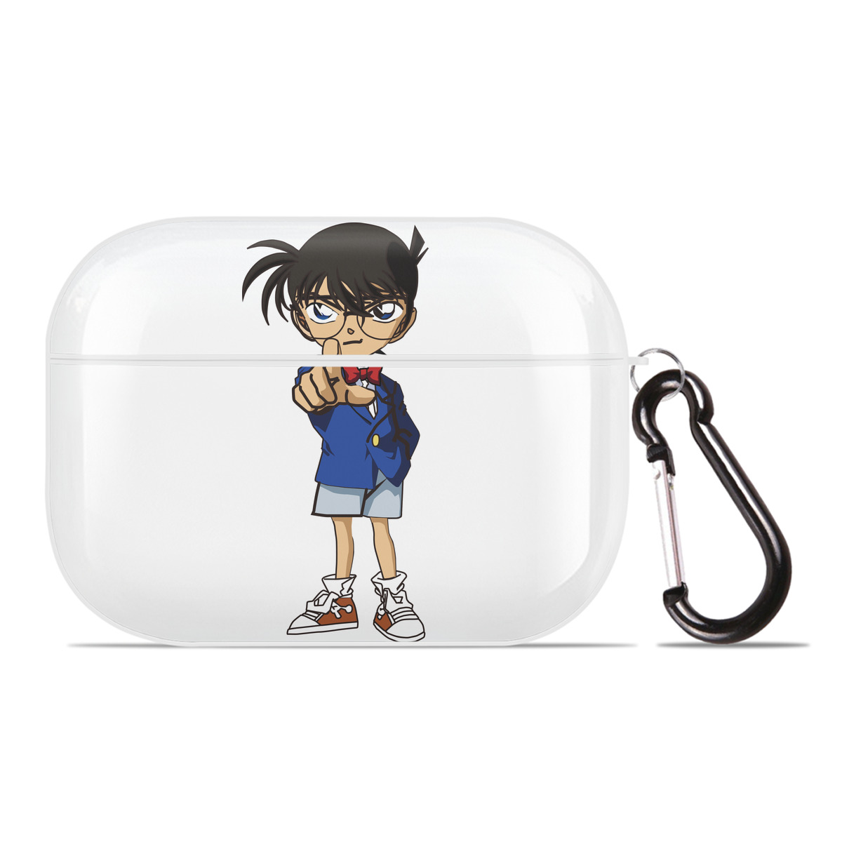 （画像用） 名探偵コナン 江戸川 コナン Detective Conan Conan Edogawa 【AirPods Pro用】ハードシェル保護ケース 耐衝撃・防指紋・カラビナ付き商品仕様