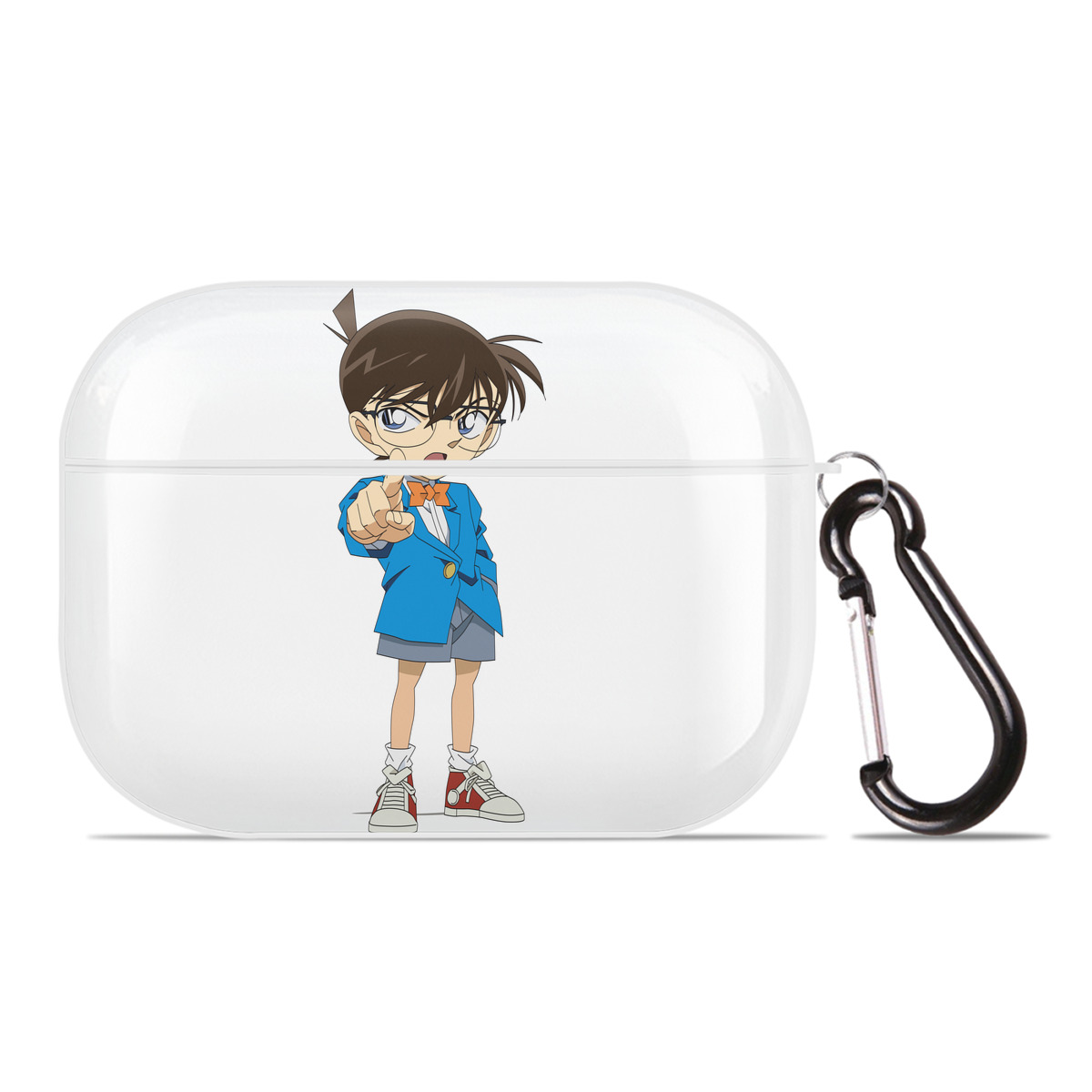 （画像用） 名探偵コナン 江戸川 コナン Detective Conan Conan Edogawa 【AirPods Pro用】ハードシェル保護ケース 耐衝撃・防指紋・カラビナ付き商品仕様