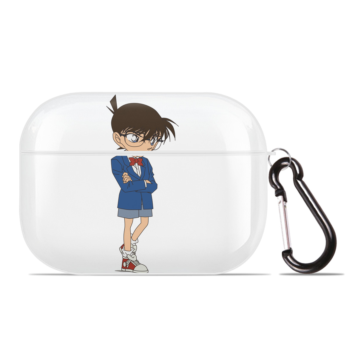 （画像用） 名探偵コナン 江戸川 コナン Detective Conan Conan Edogawa 【AirPods Pro用】ハードシェル保護ケース 耐衝撃・防指紋・カラビナ付き商品仕様