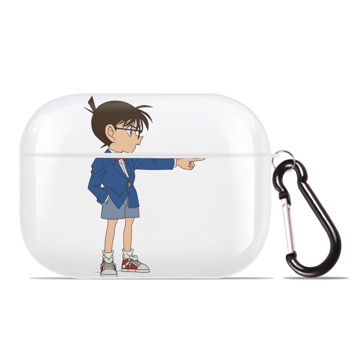（画像用） 名探偵コナン 江戸川 コナン Detective Conan Conan Edogawa 【AirPods Pro用】ハードシェル保護ケース 耐衝撃・防指紋・カラビナ付き商品仕様