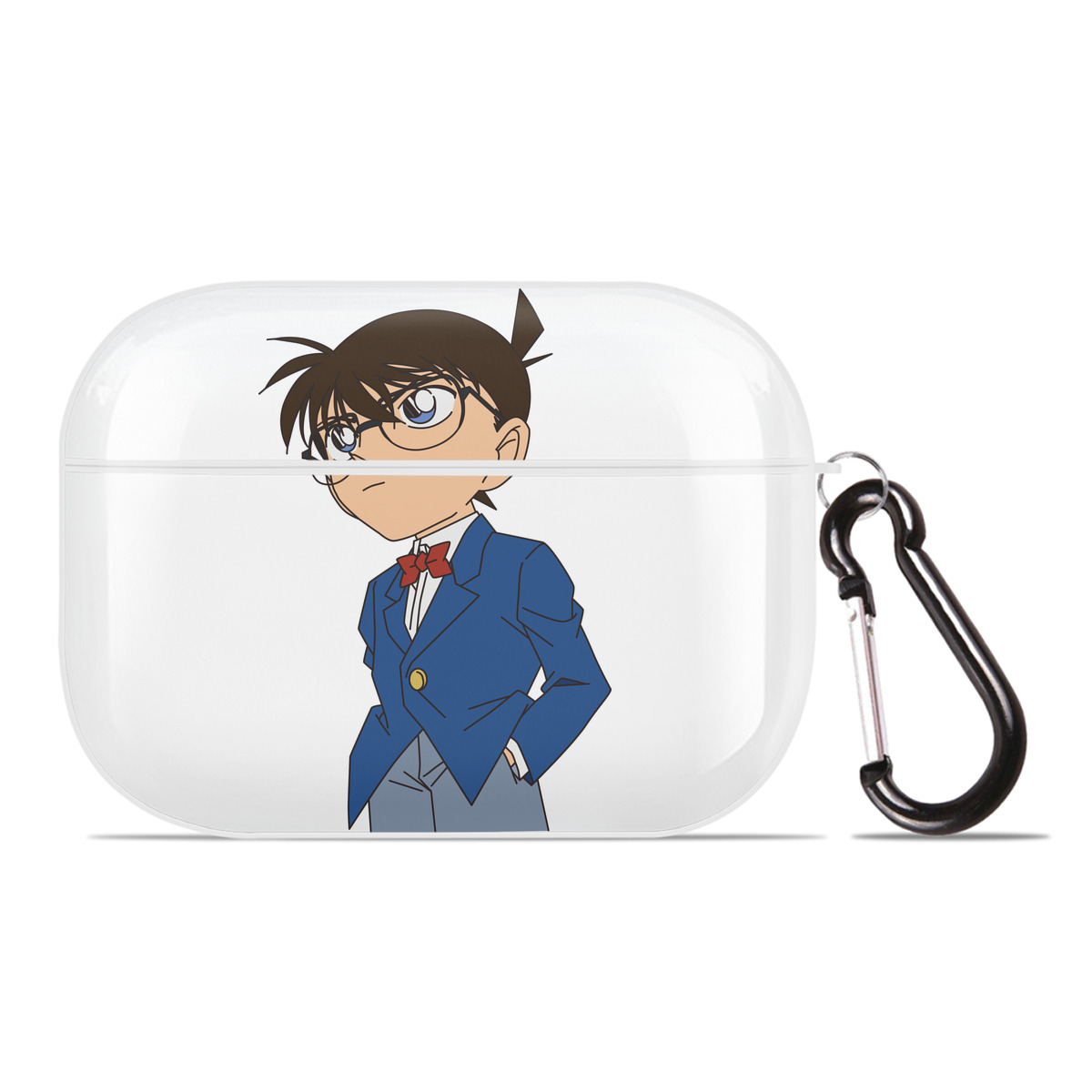 （画像用） 名探偵コナン 江戸川 コナン Detective Conan Conan Edogawa 【AirPods Pro用】ハードシェル保護ケース 耐衝撃・防指紋・カラビナ付き商品仕様