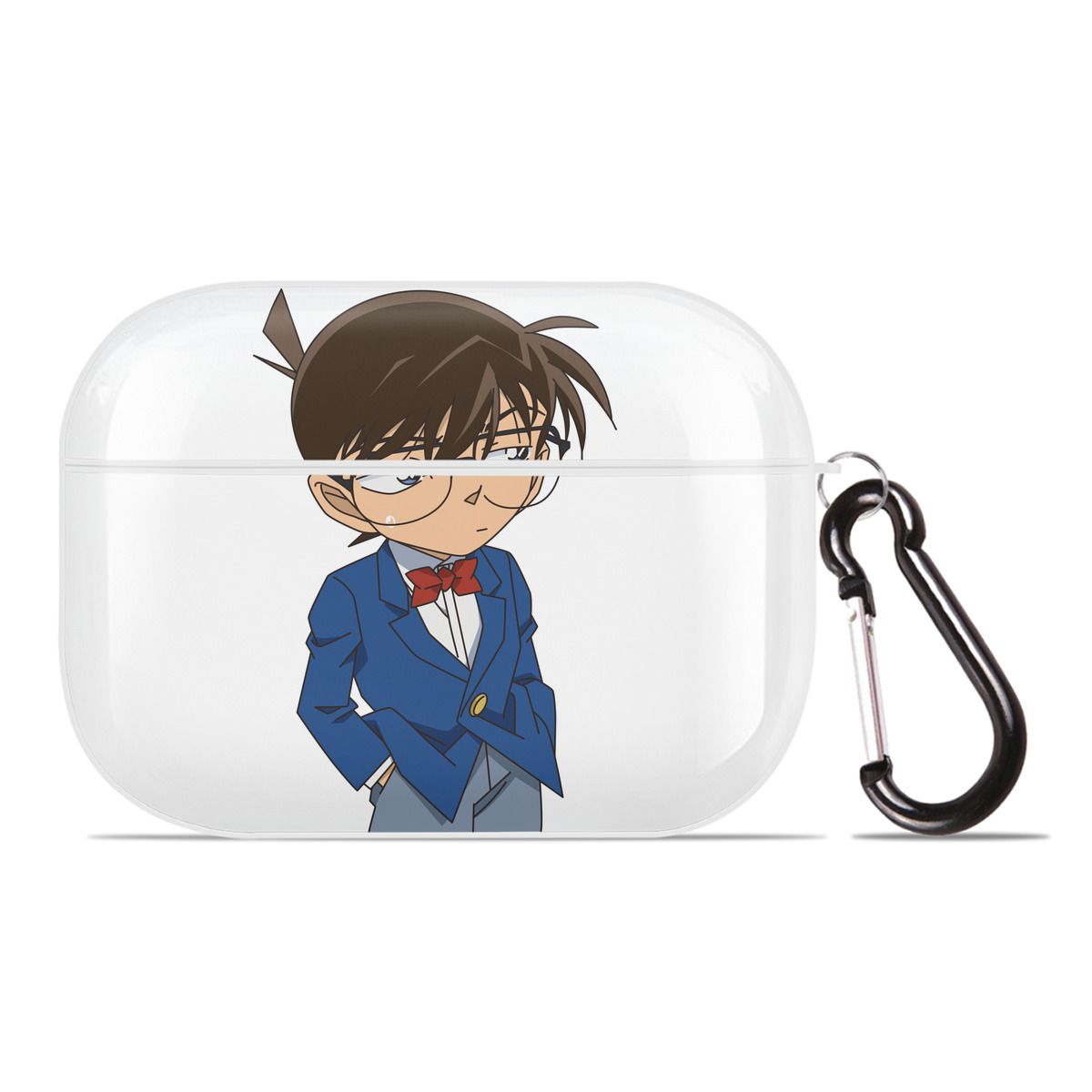 （画像用） 名探偵コナン 江戸川 コナン Detective Conan Conan Edogawa 【AirPods Pro用】ハードシェル保護ケース 耐衝撃・防指紋・カラビナ付き商品仕様