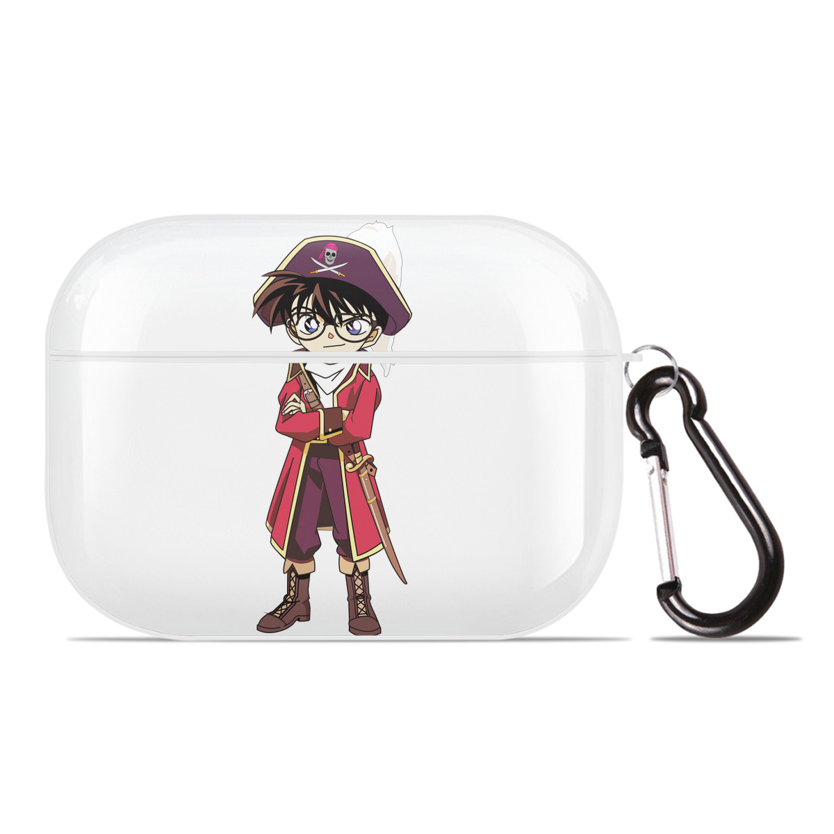 （画像用） 名探偵コナン 江戸川 コナン Detective Conan Conan Edogawa 【AirPods Pro用】ハードシェル保護ケース 耐衝撃・防指紋・カラビナ付き商品仕様