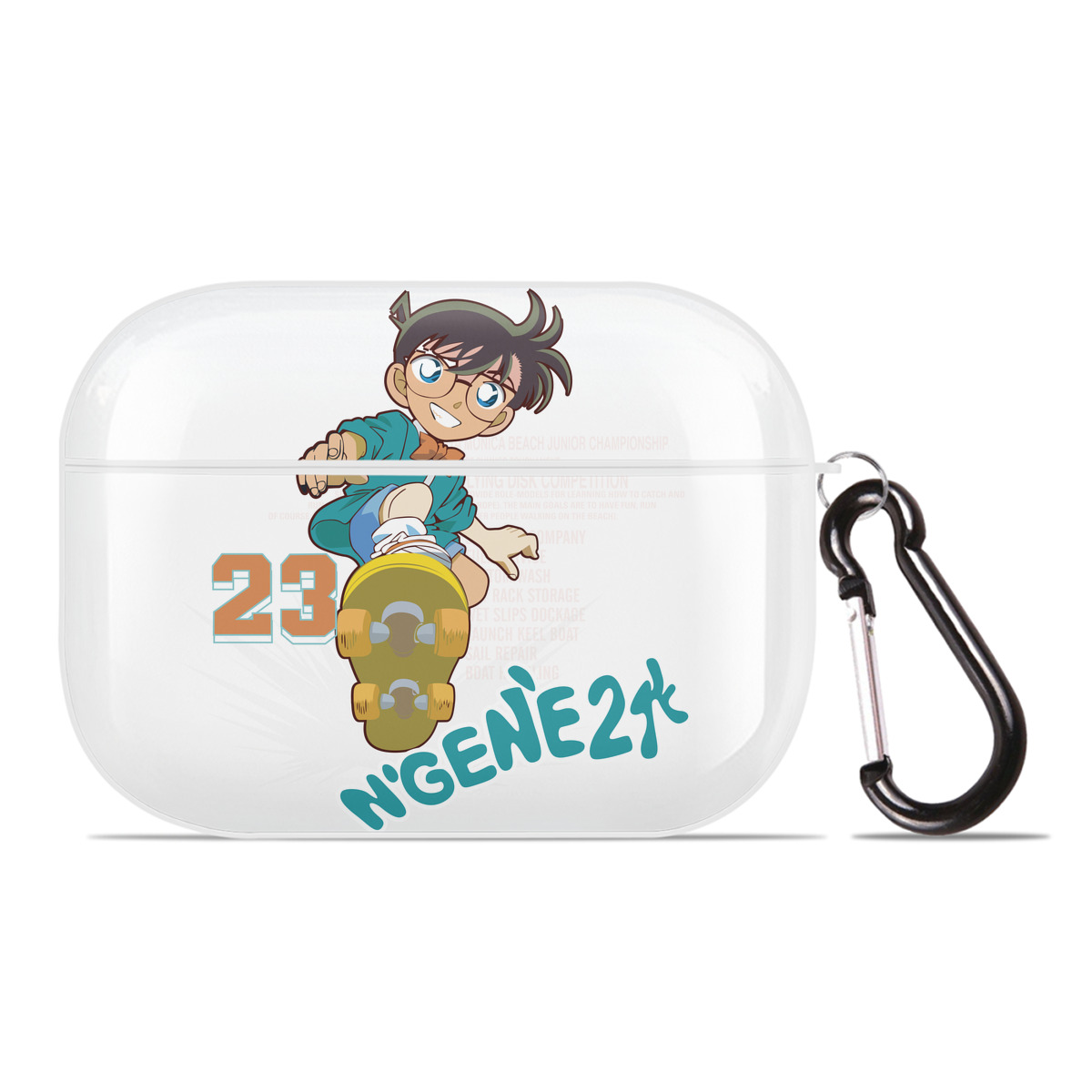 （画像用） 名探偵コナン 江戸川 コナン Detective Conan Conan Edogawa 【AirPods Pro用】ハードシェル保護ケース 耐衝撃・防指紋・カラビナ付き商品仕様