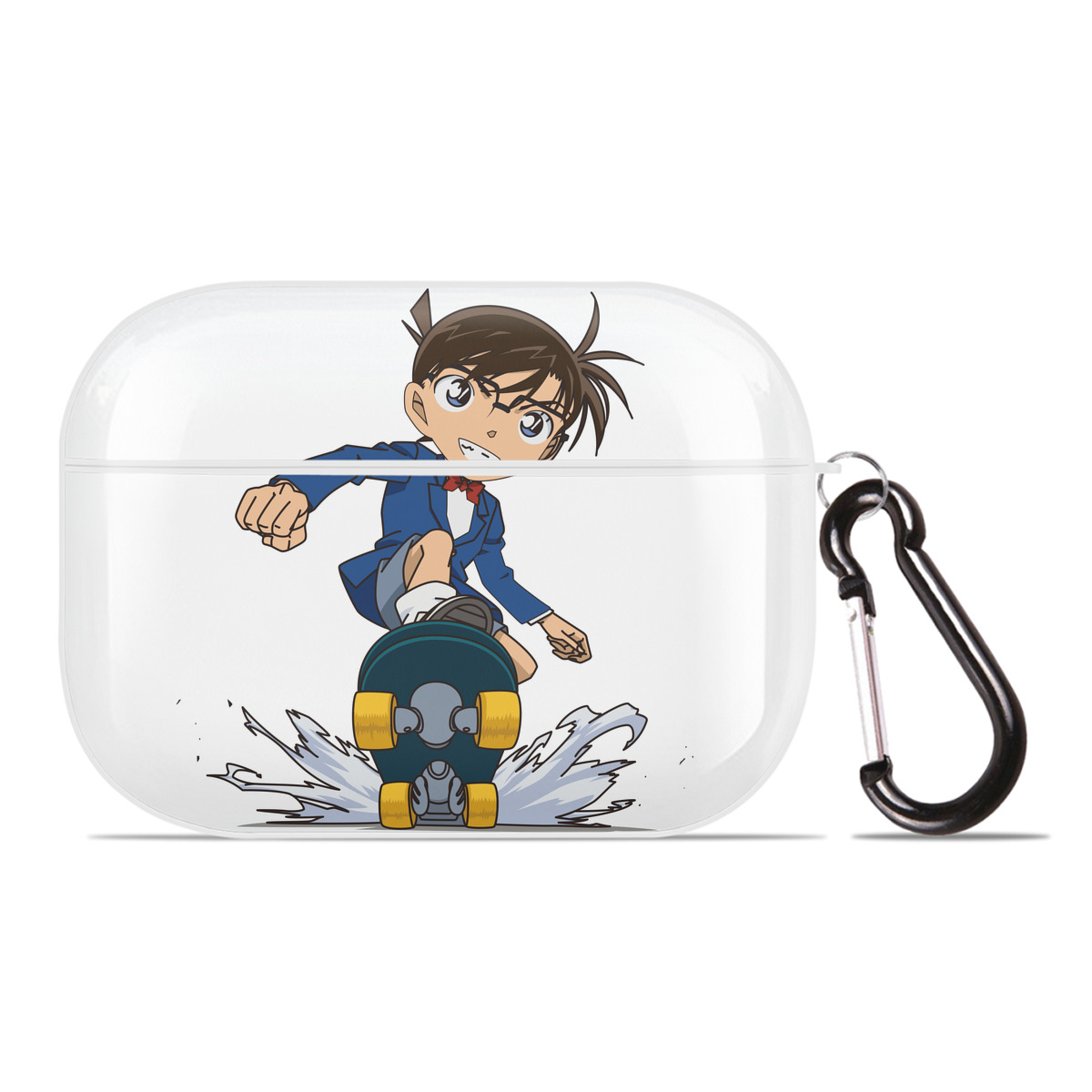 （画像用） 名探偵コナン 江戸川 コナン Detective Conan Conan Edogawa 【AirPods Pro用】ハードシェル保護ケース 耐衝撃・防指紋・カラビナ付き商品仕様