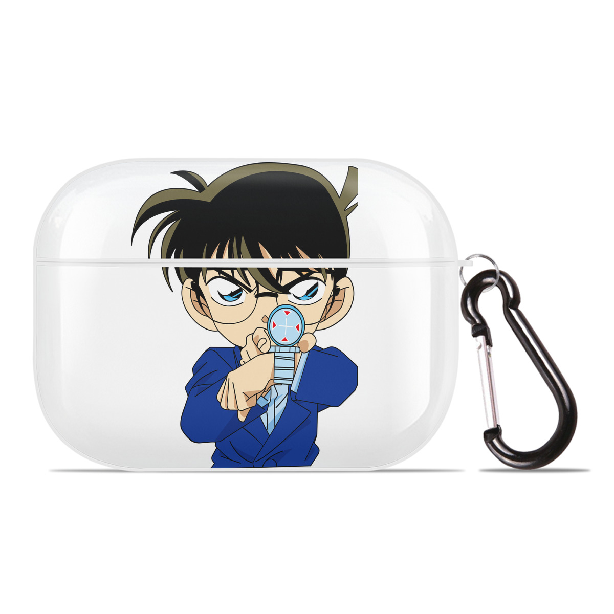 （画像用） 名探偵コナン 江戸川 コナン Detective Conan Conan Edogawa 【AirPods Pro用】ハードシェル保護ケース 耐衝撃・防指紋・カラビナ付き商品仕様