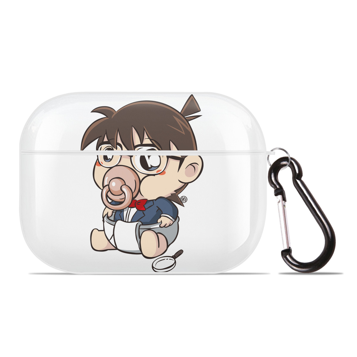 （画像用） 名探偵コナン 江戸川 コナン Detective Conan Conan Edogawa 【AirPods Pro用】ハードシェル保護ケース 耐衝撃・防指紋・カラビナ付き商品仕様