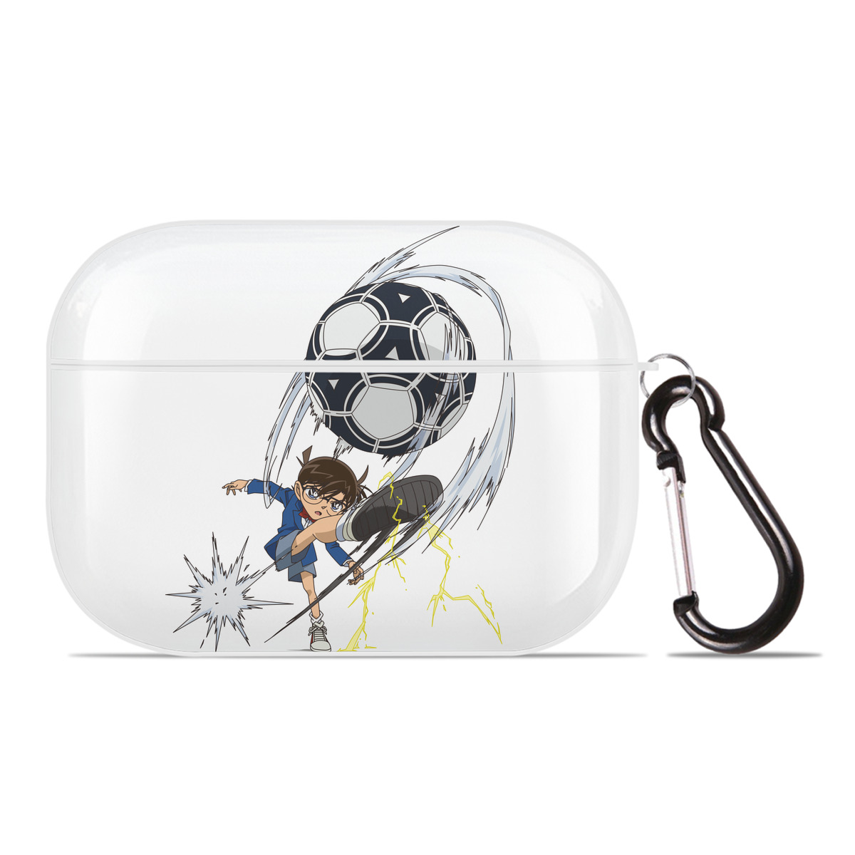 （画像用） 名探偵コナン 江戸川 コナン Detective Conan Conan Edogawa 【AirPods Pro用】ハードシェル保護ケース 耐衝撃・防指紋・カラビナ付き商品仕様
