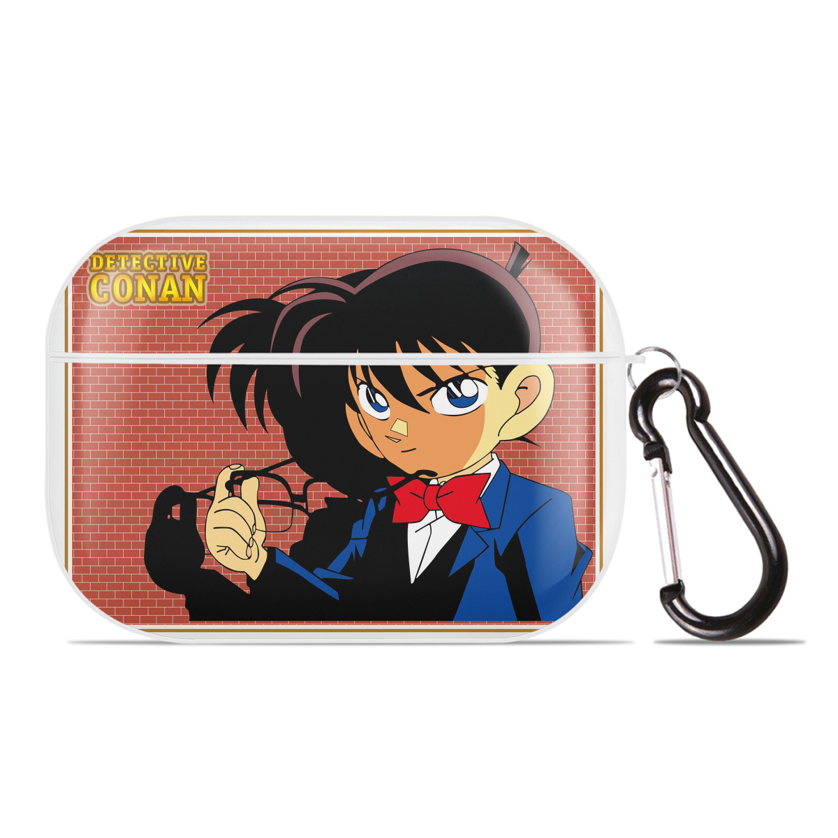（画像用） 名探偵コナン 江戸川 コナン Detective Conan Conan Edogawa 【AirPods Pro用】ハードシェル保護ケース 耐衝撃・防指紋・カラビナ付き商品仕様