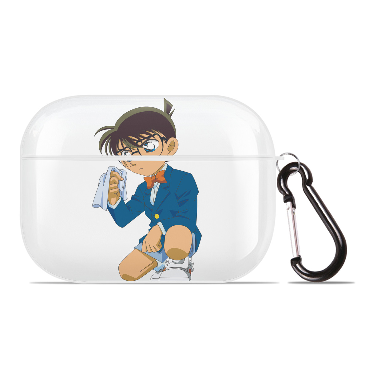 （画像用） 名探偵コナン 江戸川 コナン Detective Conan Conan Edogawa 【AirPods Pro用】ハードシェル保護ケース 耐衝撃・防指紋・カラビナ付き商品仕様