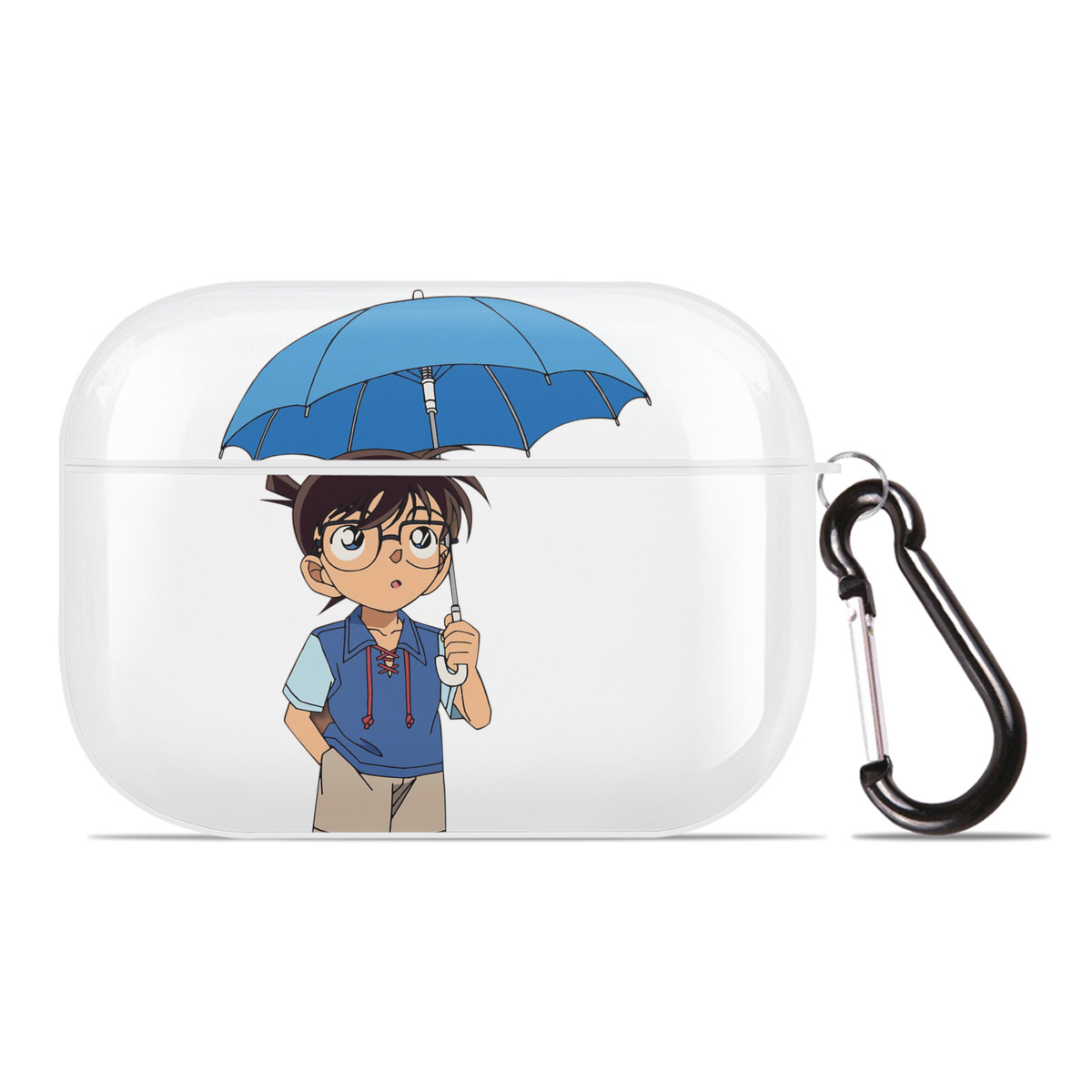 （画像用） 名探偵コナン 江戸川 コナン Detective Conan Conan Edogawa 【AirPods Pro用】ハードシェル保護ケース 耐衝撃・防指紋・カラビナ付き商品仕様