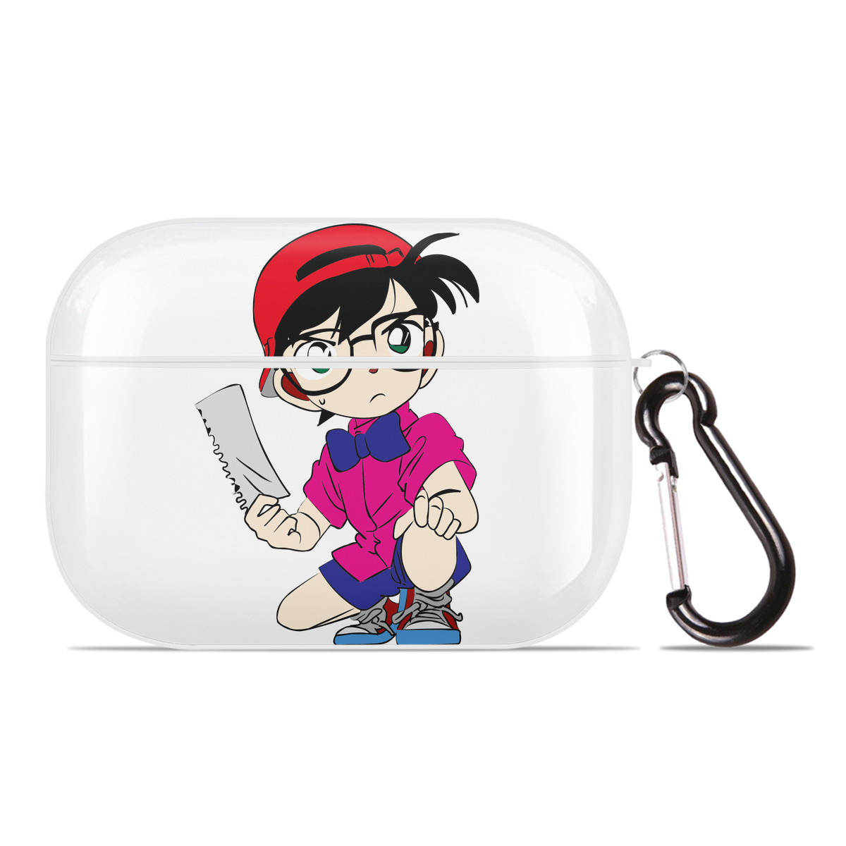 （画像用） 名探偵コナン 江戸川 コナン Detective Conan Conan Edogawa 【AirPods Pro用】ハードシェル保護ケース 耐衝撃・防指紋・カラビナ付き商品仕様