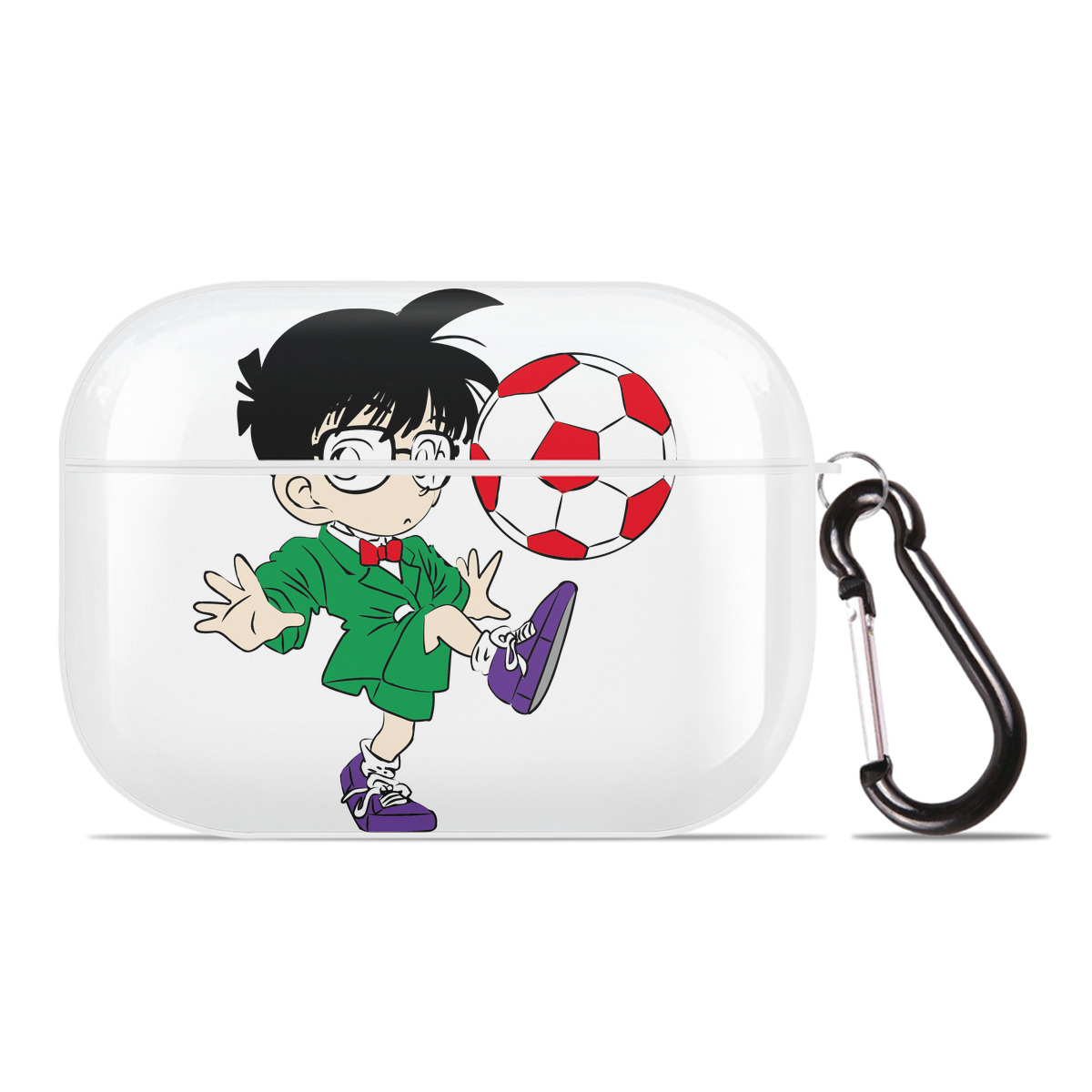 （画像用） 名探偵コナン 江戸川 コナン Detective Conan Conan Edogawa 【AirPods Pro用】ハードシェル保護ケース 耐衝撃・防指紋・カラビナ付き商品仕様