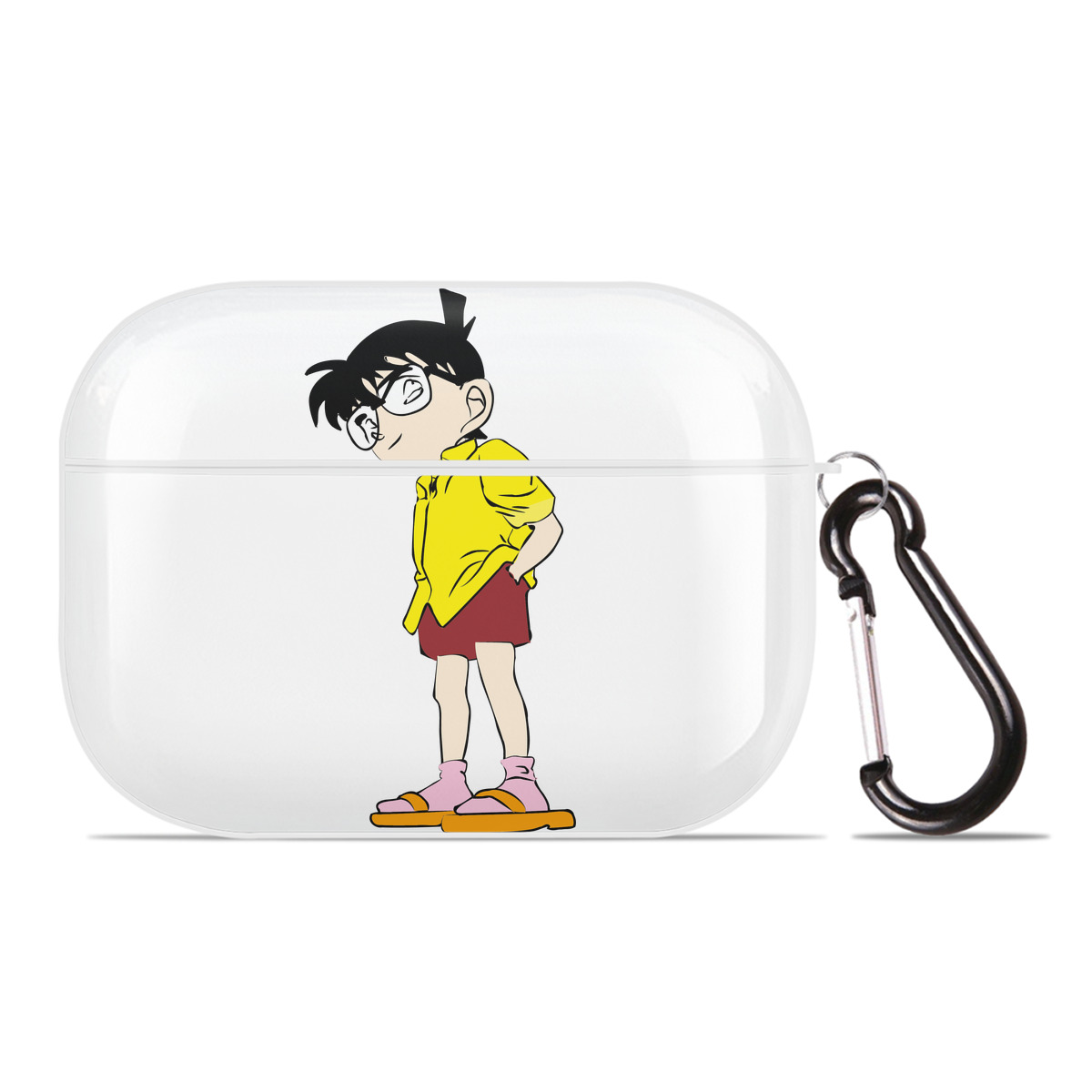 （画像用） 名探偵コナン 江戸川 コナン Detective Conan Conan Edogawa 【AirPods Pro用】ハードシェル保護ケース 耐衝撃・防指紋・カラビナ付き商品仕様