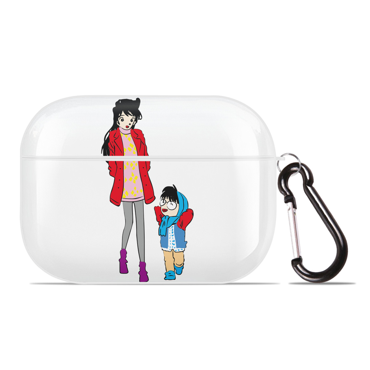 （画像用） 名探偵コナン 江戸川 コナン Detective Conan Conan Edogawa 【AirPods Pro用】ハードシェル保護ケース 耐衝撃・防指紋・カラビナ付き商品仕様