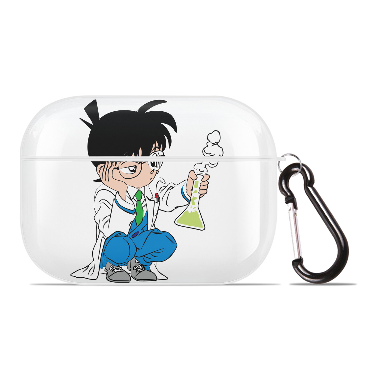（画像用） 名探偵コナン 江戸川 コナン Detective Conan Conan Edogawa 【AirPods Pro用】ハードシェル保護ケース 耐衝撃・防指紋・カラビナ付き商品仕様