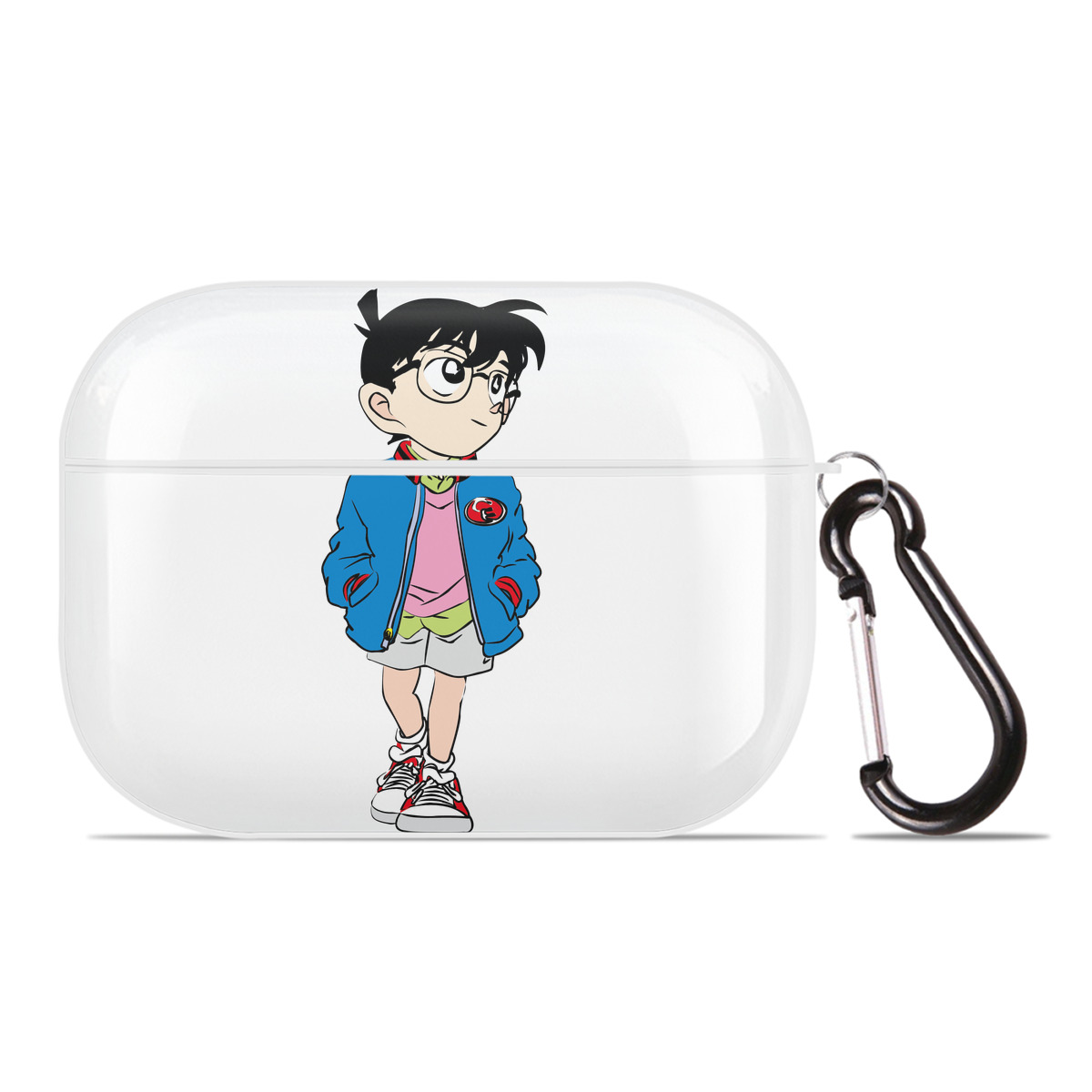 （画像用） 名探偵コナン 江戸川 コナン Detective Conan Conan Edogawa 【AirPods Pro用】ハードシェル保護ケース 耐衝撃・防指紋・カラビナ付き商品仕様