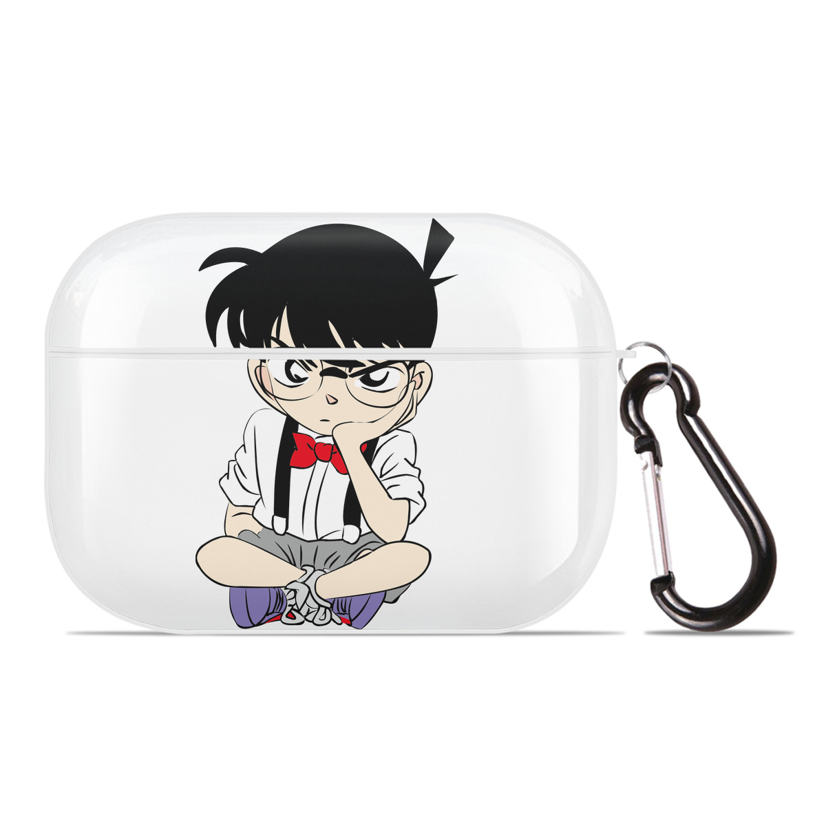 （画像用） 名探偵コナン 江戸川 コナン Detective Conan Conan Edogawa 【AirPods Pro用】ハードシェル保護ケース 耐衝撃・防指紋・カラビナ付き商品仕様