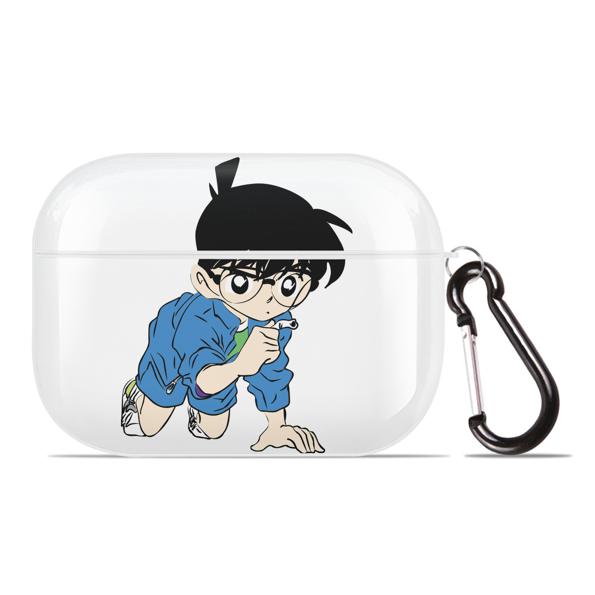 （画像用） 名探偵コナン 江戸川 コナン Detective Conan Conan Edogawa 【AirPods Pro用】ハードシェル保護ケース 耐衝撃・防指紋・カラビナ付き商品仕様