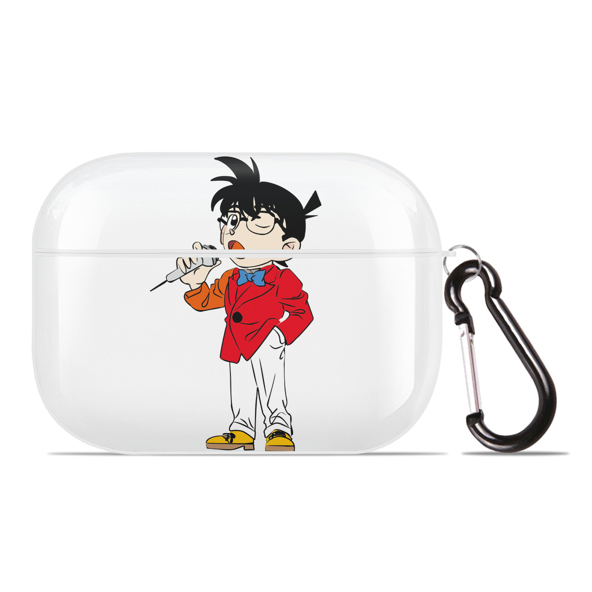 （画像用） 名探偵コナン 江戸川 コナン Detective Conan Conan Edogawa 【AirPods Pro用】ハードシェル保護ケース 耐衝撃・防指紋・カラビナ付き商品仕様