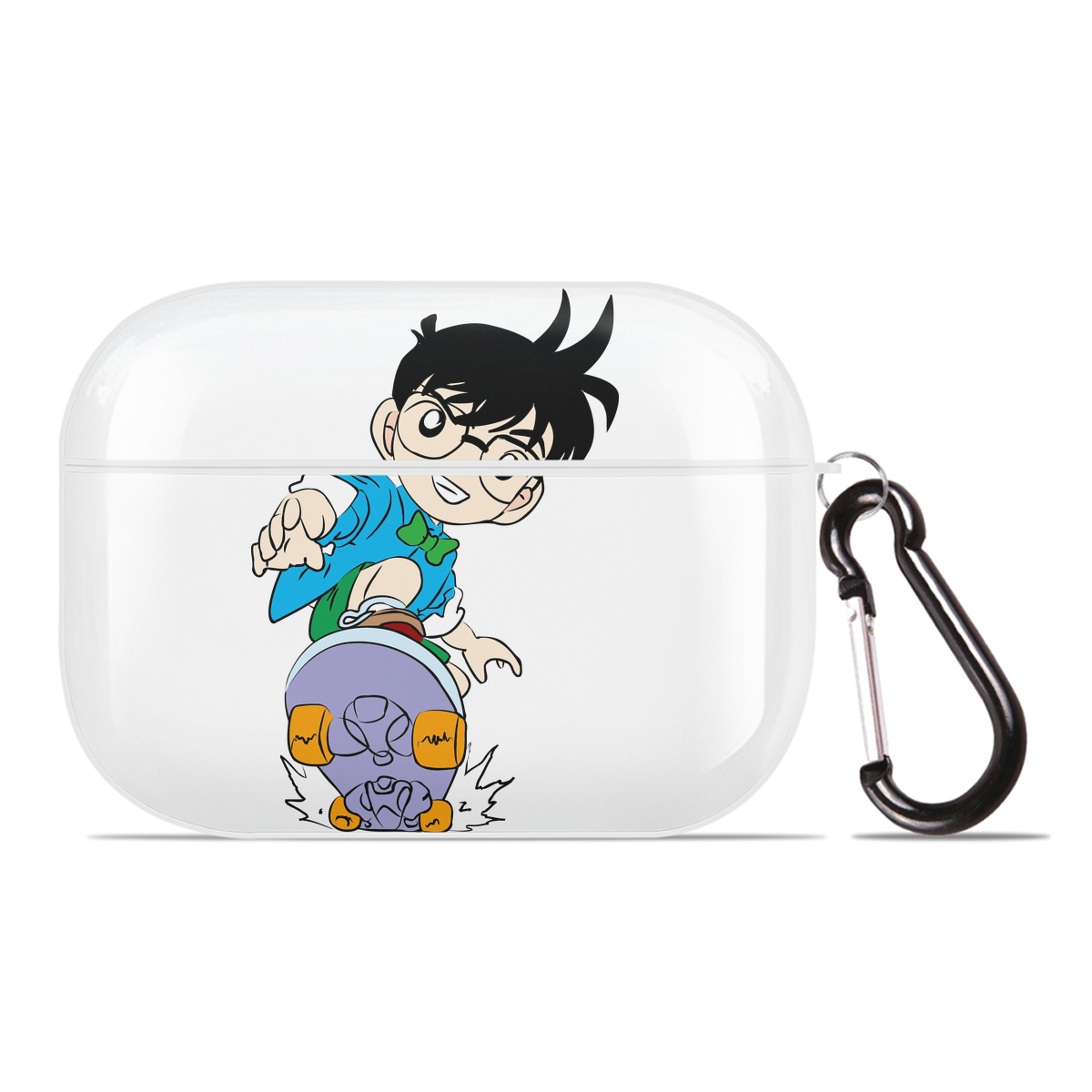 （画像用） 名探偵コナン 江戸川 コナン Detective Conan Conan Edogawa 【AirPods Pro用】ハードシェル保護ケース 耐衝撃・防指紋・カラビナ付き商品仕様