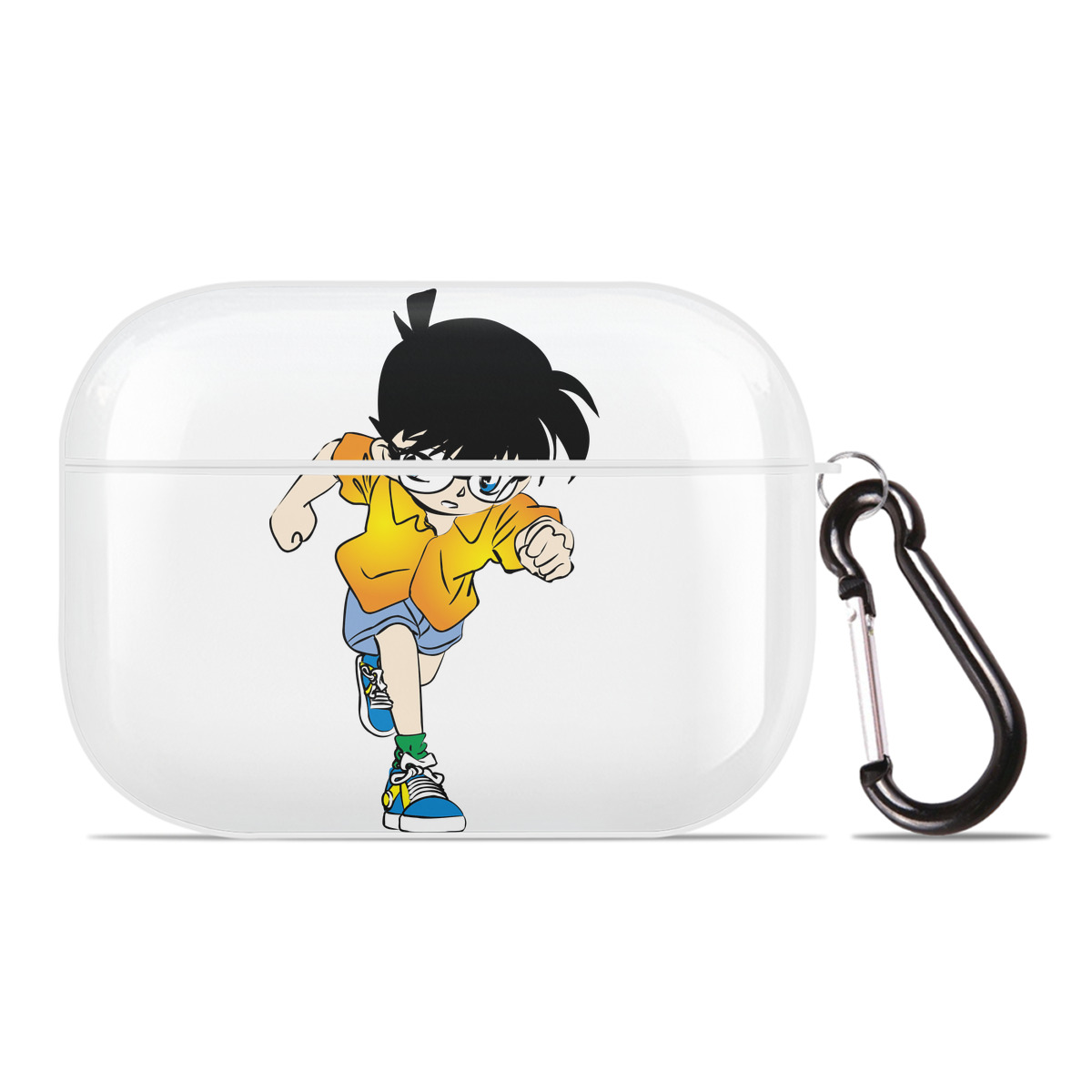 （画像用） 名探偵コナン 江戸川 コナン Detective Conan Conan Edogawa 【AirPods Pro用】ハードシェル保護ケース 耐衝撃・防指紋・カラビナ付き商品仕様