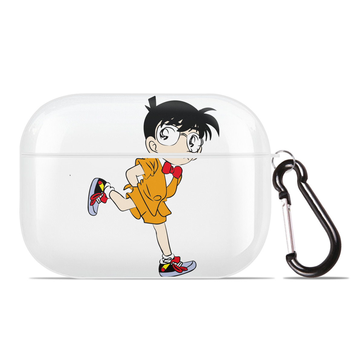 （画像用） 名探偵コナン 江戸川 コナン Detective Conan Conan Edogawa 【AirPods Pro用】ハードシェル保護ケース 耐衝撃・防指紋・カラビナ付き商品仕様