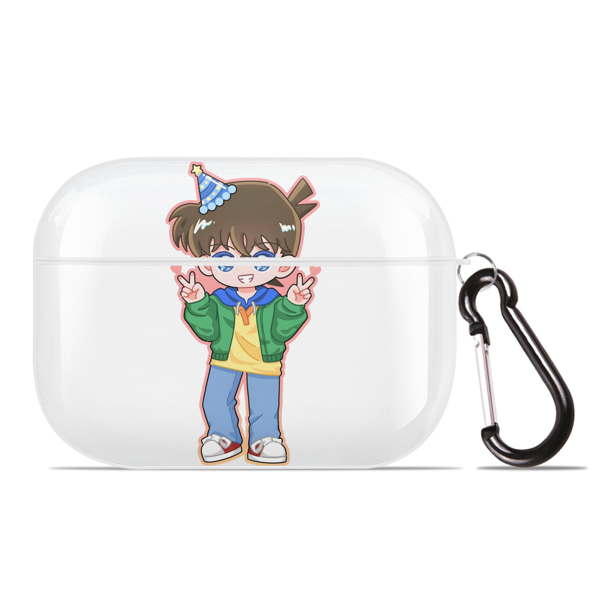 （画像用） 名探偵コナン 江戸川 コナン Detective Conan Conan Edogawa 【AirPods Pro用】ハードシェル保護ケース 耐衝撃・防指紋・カラビナ付き商品仕様