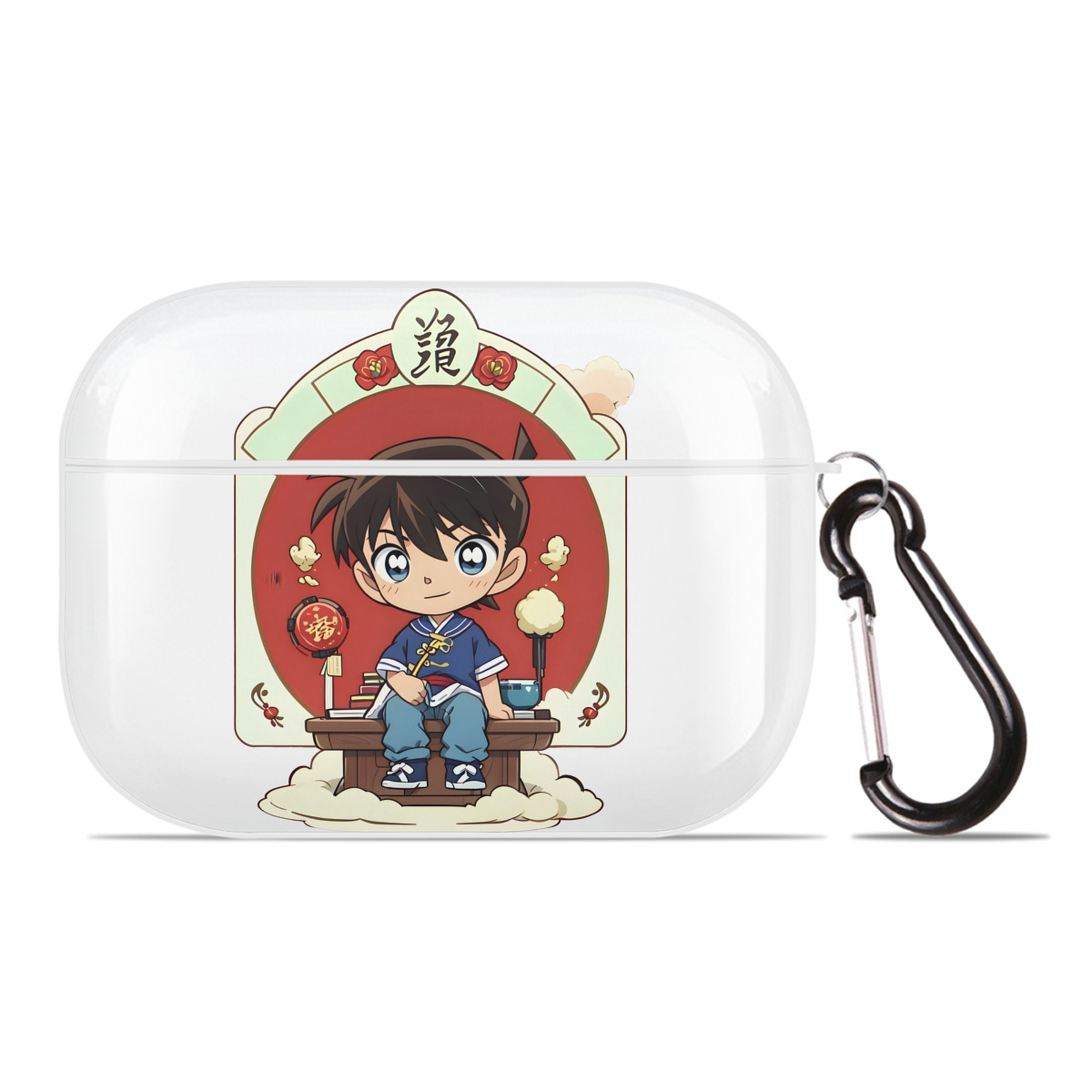 （画像用） 名探偵コナン 江戸川 コナン Detective Conan Conan Edogawa 【AirPods Pro用】ハードシェル保護ケース 耐衝撃・防指紋・カラビナ付き商品仕様