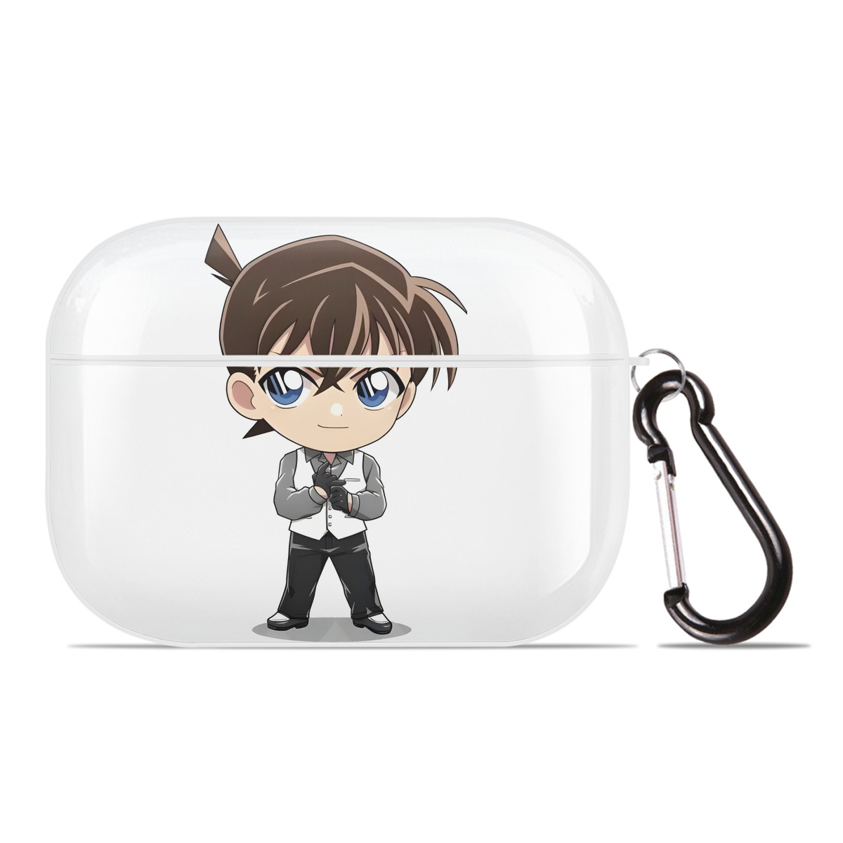 （画像用） 名探偵コナン 江戸川 コナン Detective Conan Conan Edogawa 【AirPods Pro用】ハードシェル保護ケース 耐衝撃・防指紋・カラビナ付き商品仕様