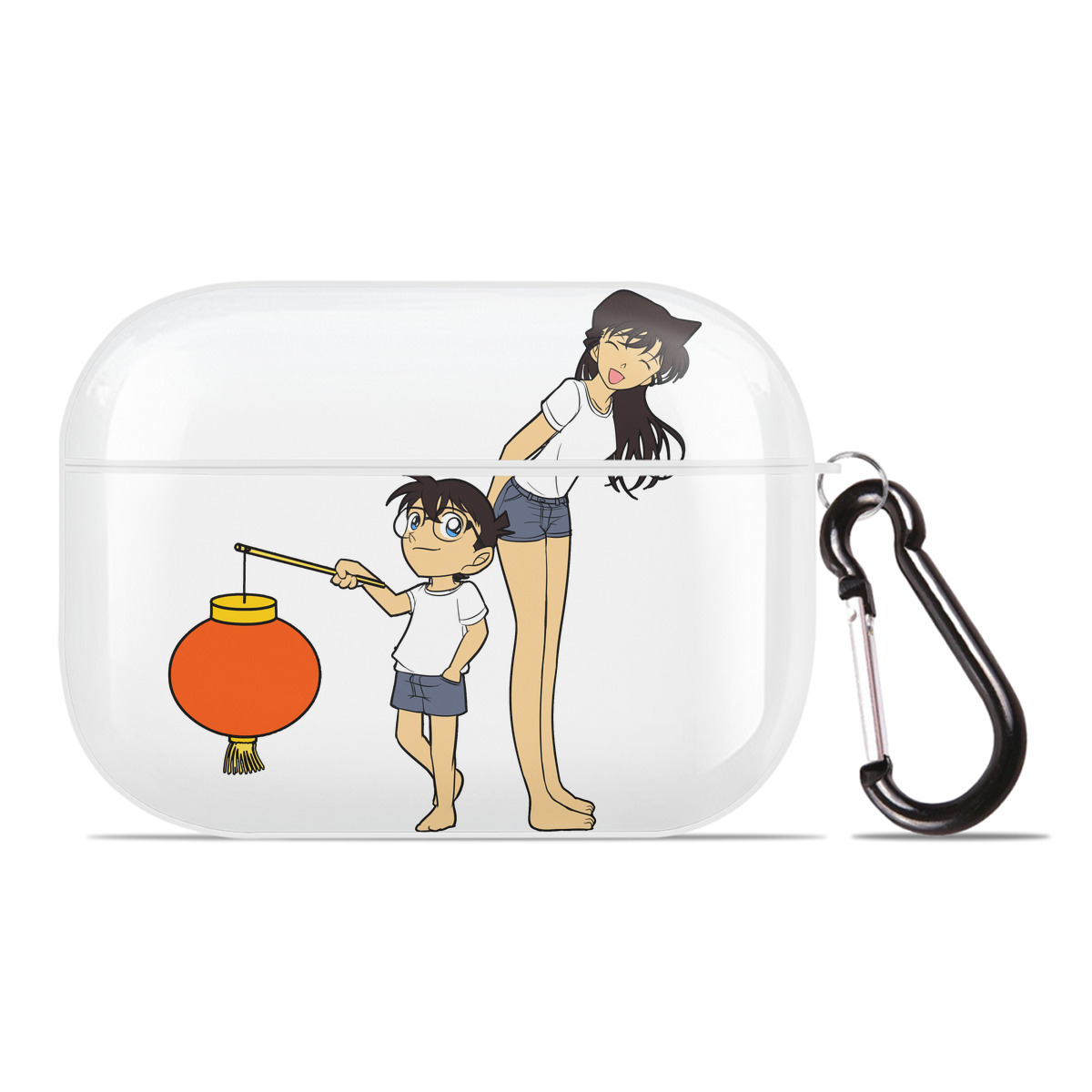 （画像用） 名探偵コナン 毛利 蘭 もうり らん、モーリ ラン Detective Conan Rachel Moore 【AirPods Pro用】ハードシェル保護ケース 耐衝撃・防指紋・カラビナ付き商品仕様