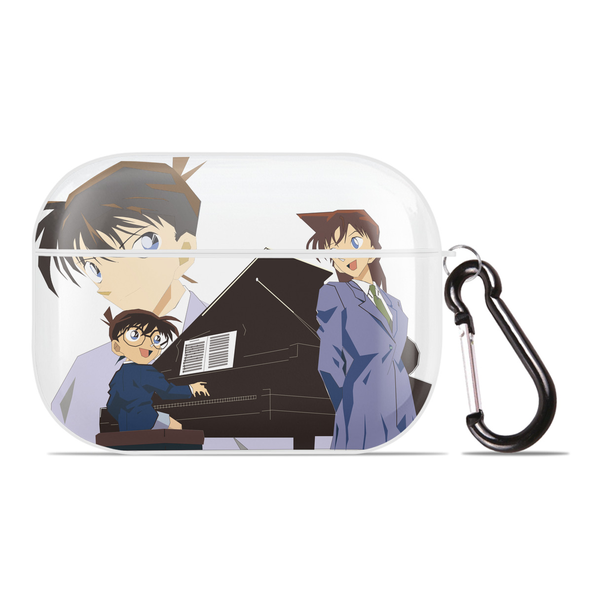 （画像用） 名探偵コナン 毛利 蘭 もうり らん、モーリ ラン Detective Conan Rachel Moore 【AirPods Pro用】ハードシェル保護ケース 耐衝撃・防指紋・カラビナ付き商品仕様